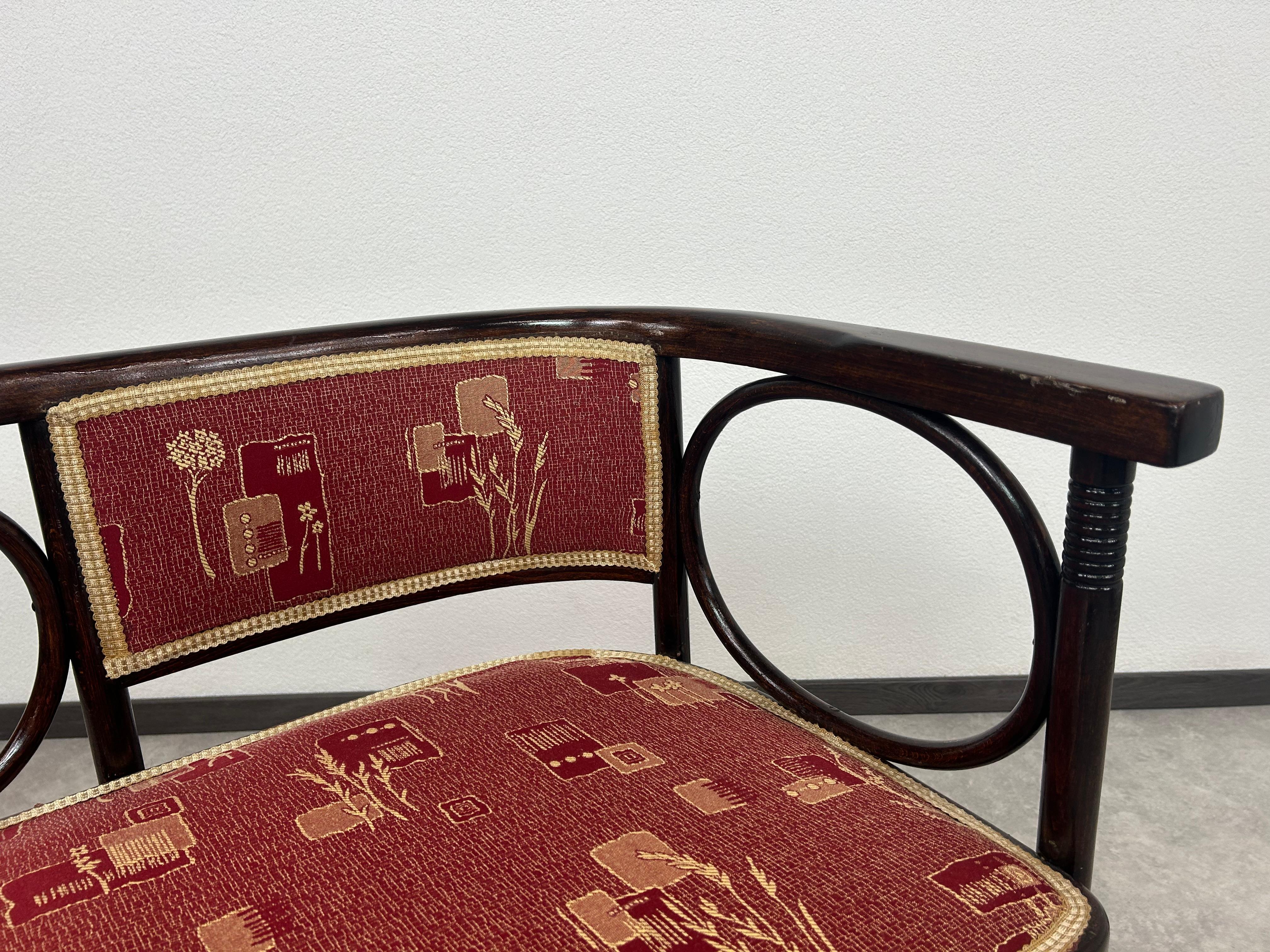 Fledermaus bench no.728 by arch.Josef Hoffmann In Good Condition For Sale In Banská Štiavnica, SK