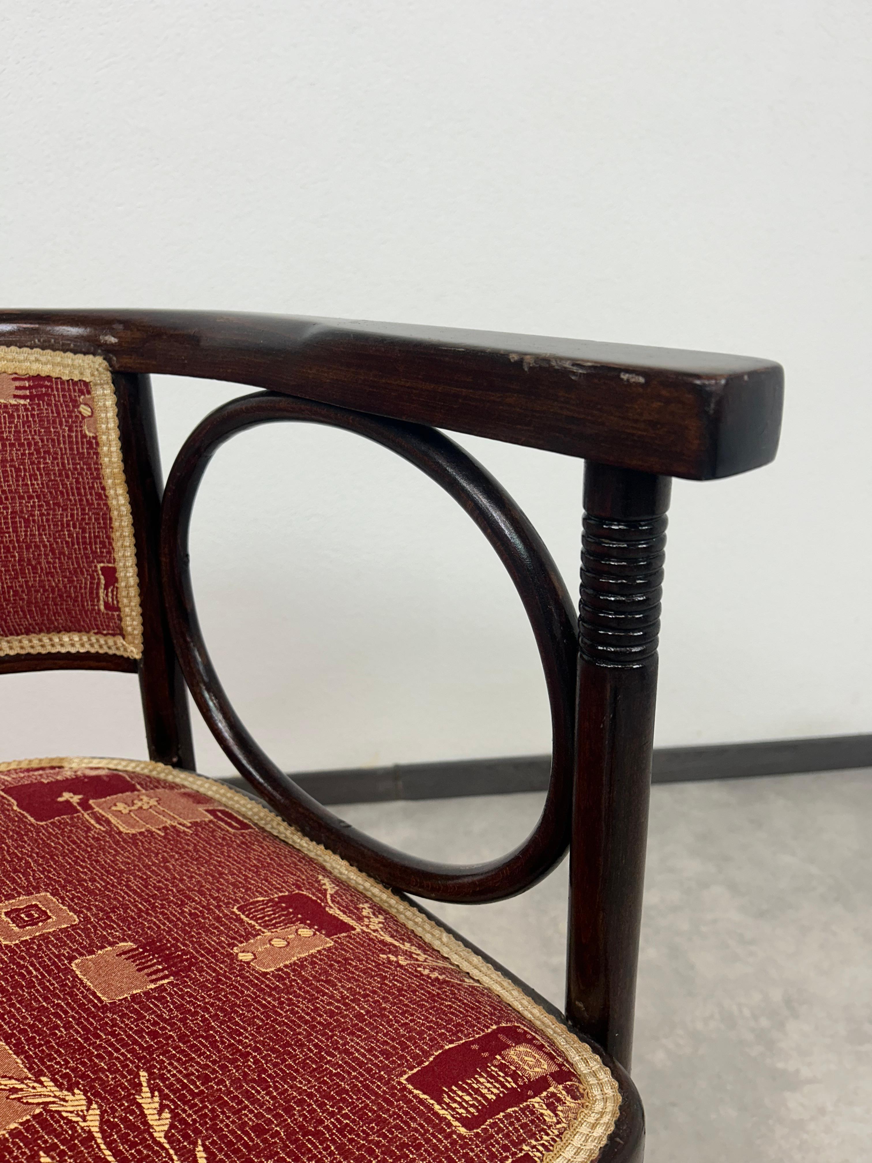Early 20th Century Fledermaus bench no.728 by arch.Josef Hoffmann For Sale