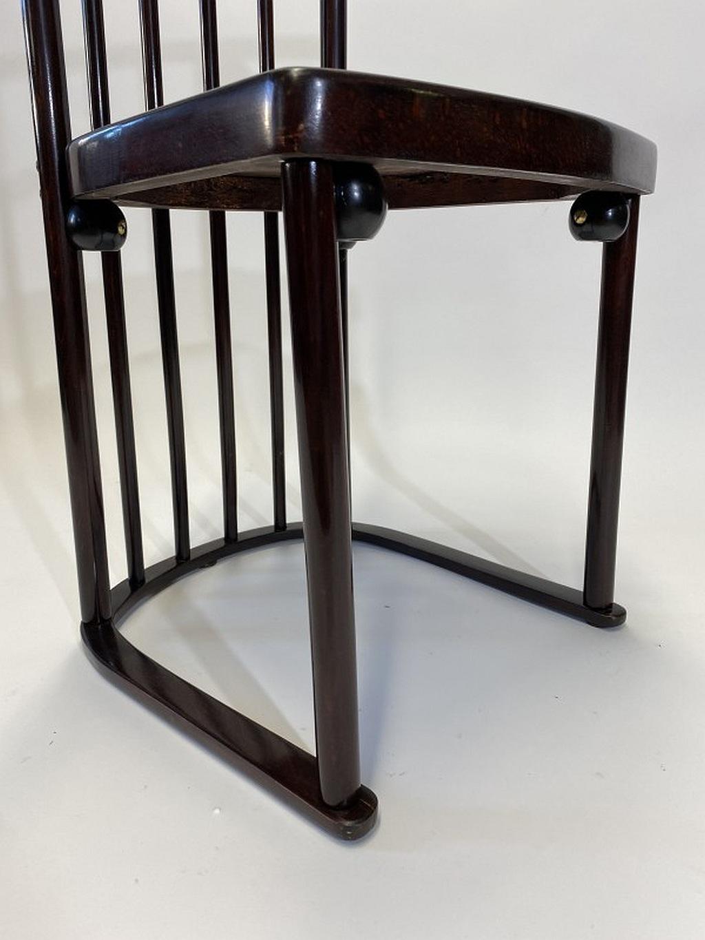 Vienna Secession Fledermaus Chair No.729 by Josef Hoffmann for J&J Kohn