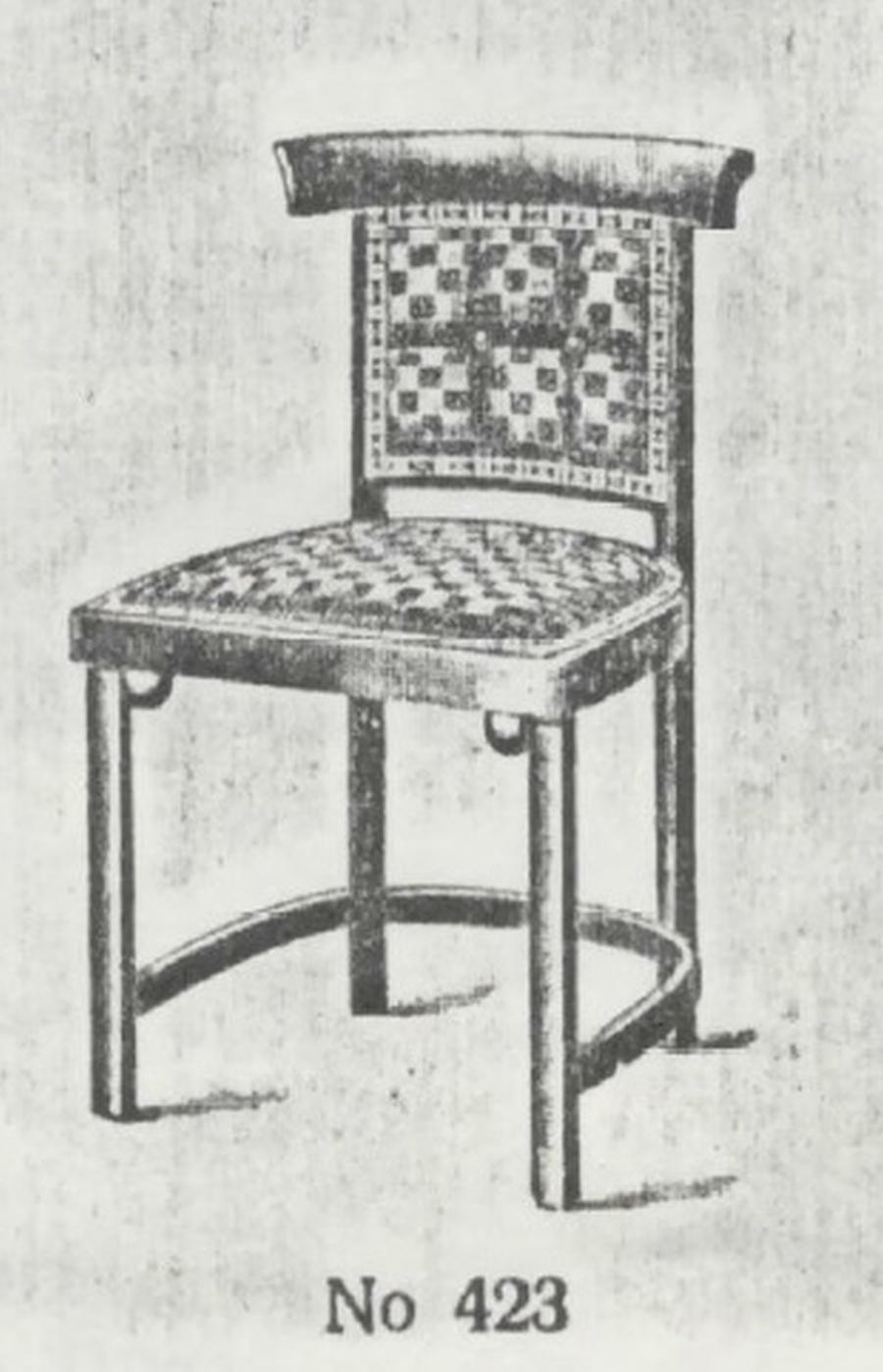 Sedia Fledermaus n.423 di Josef Hoffmann in vendita 5
