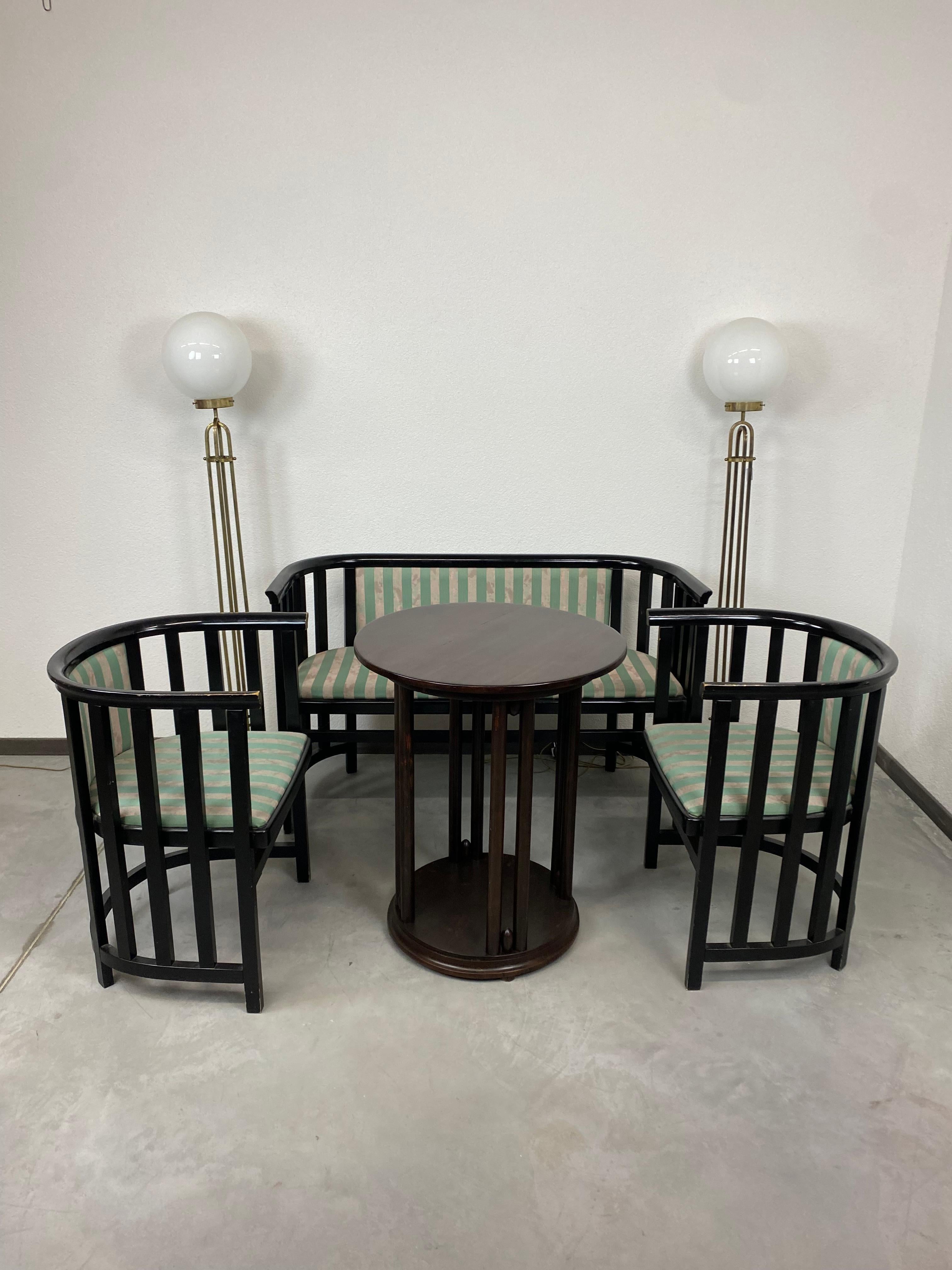Vienna Secession Fledermaus Seating Group by Josef Hoffmann Ex. by Wittmann Wien For Sale