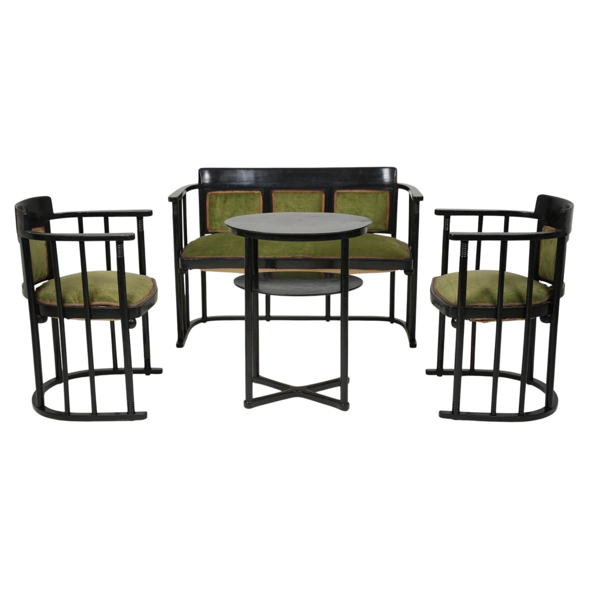 Ensemble de sièges « Fledermaus » conçu par Josef Hoffmann pour Jacob & Josef Kohn