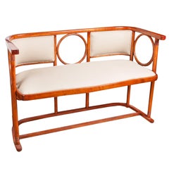 Antique Fledermaus Settee by Josef Hoffmann, 1910s