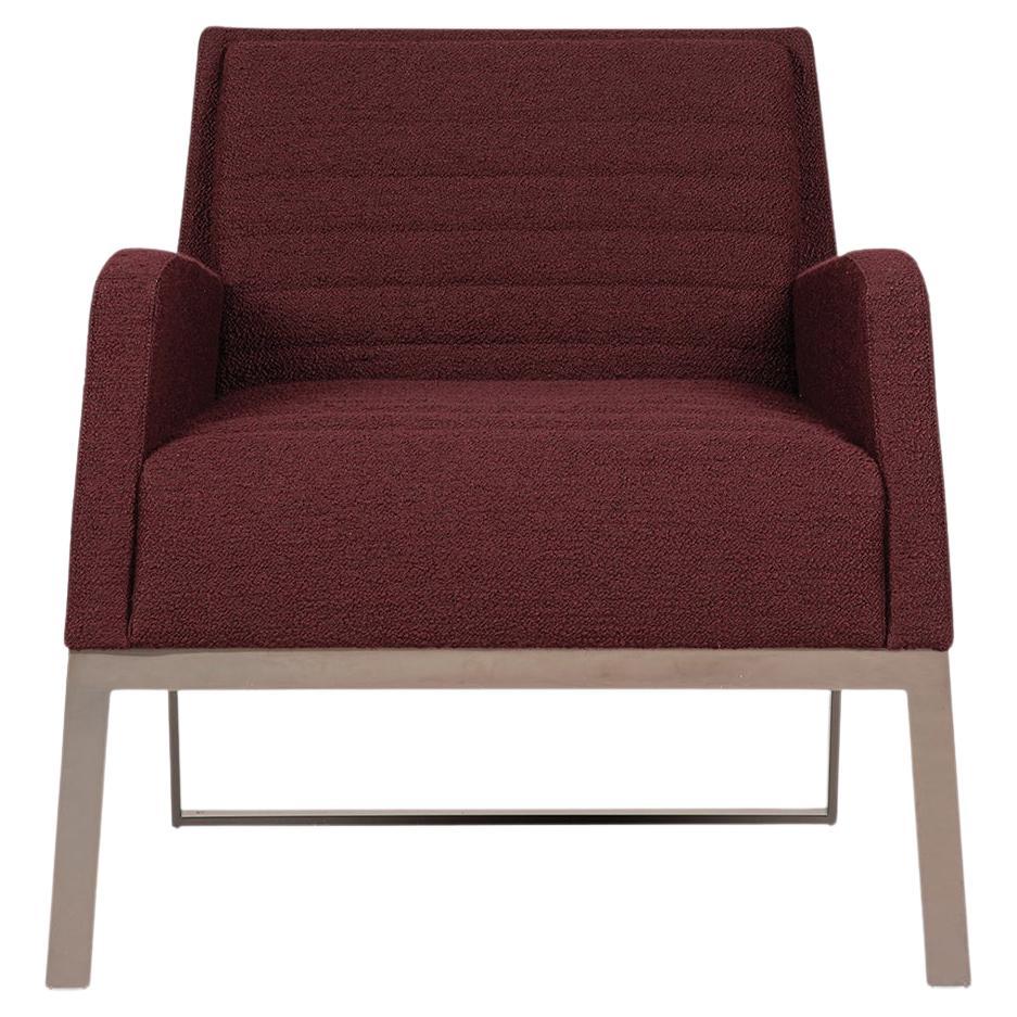 Fleet Street Lounge Chair by Yabu Pushelberg with Polished Black Nickle Base