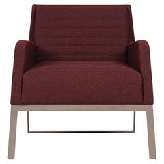 Fleet Street Lounge Chair by Yabu Pushelberg with Polished Black Nickle Base