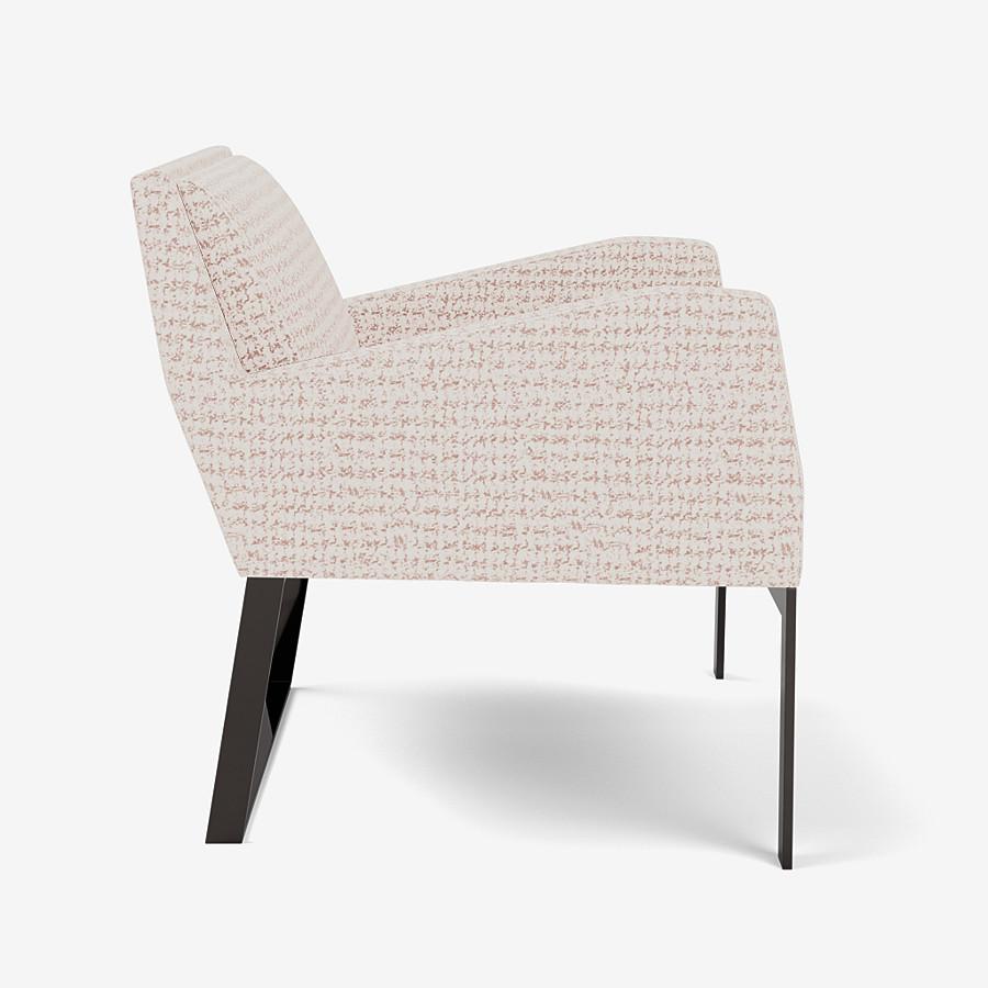 Modern Fleet Street Lounge Chair by Yabu Pushelberg in Jacquard Tweed For Sale