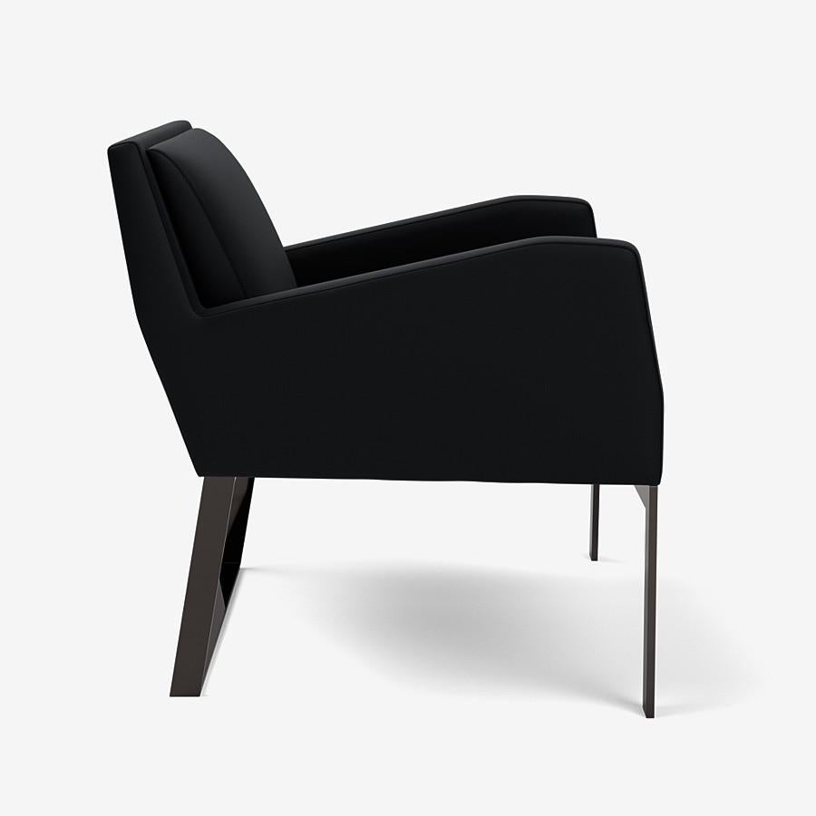 Modern Fleet Street Lounge Chair by Yabu Pushelberg in Premium Leather For Sale