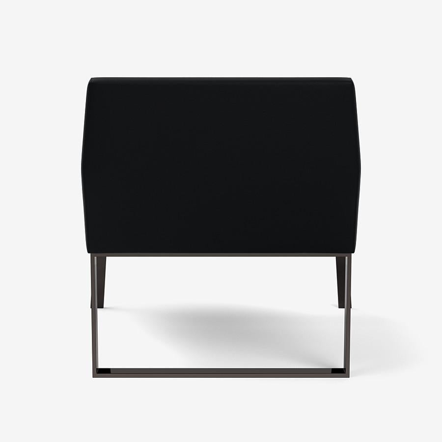 Italian Fleet Street Lounge Chair by Yabu Pushelberg in Premium Leather For Sale