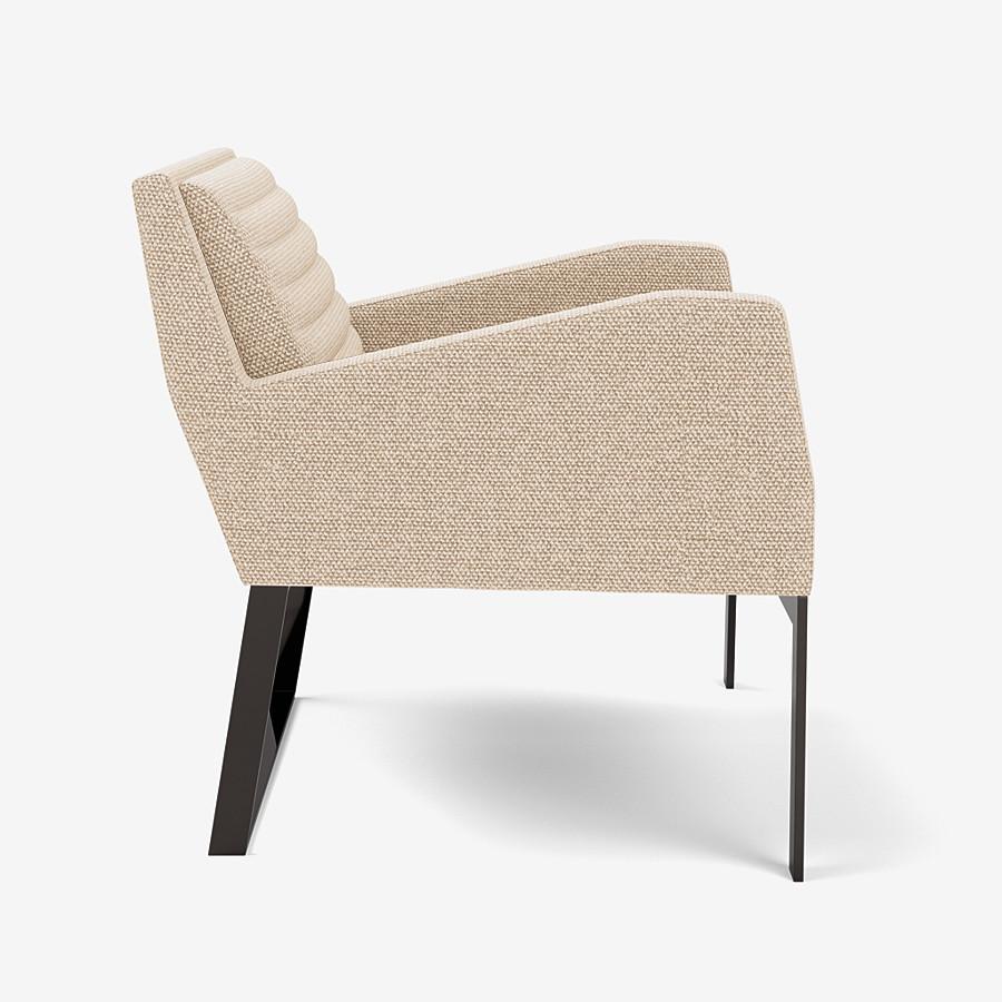 Modern Fleet Street Quilted Lounge Chair by Yabu Pushelberg in Boucle Chenille Blend For Sale