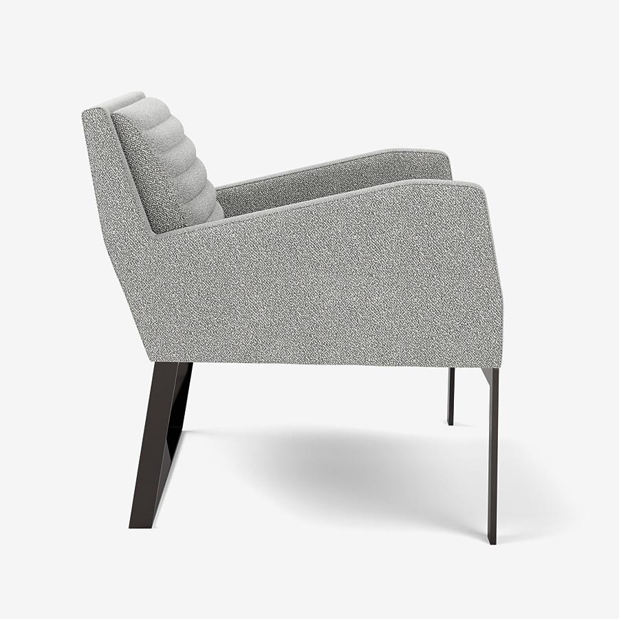 Modern Fleet Street Quilted Lounge Chair by Yabu Pushelberg in Boucle Wool For Sale