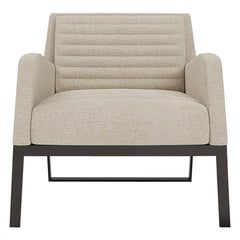 Fleet Street Quilted Lounge Chair by Yabu Pushelberg in Chenille