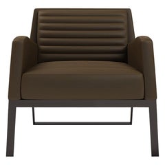 Fleet Street Quilted Lounge Chair by Yabu Pushelberg in Nappa Leather