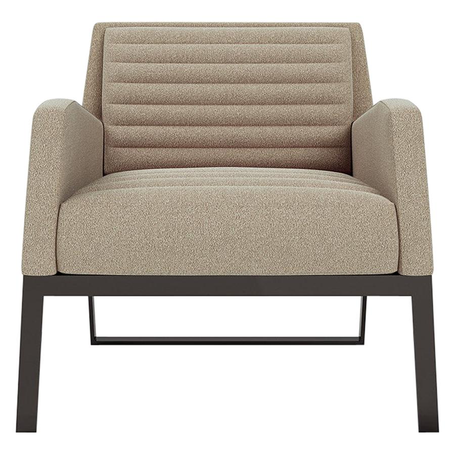 Fleet Street Quilted Lounge Chair by Yabu Pushelberg in Tailored Boucle Wool