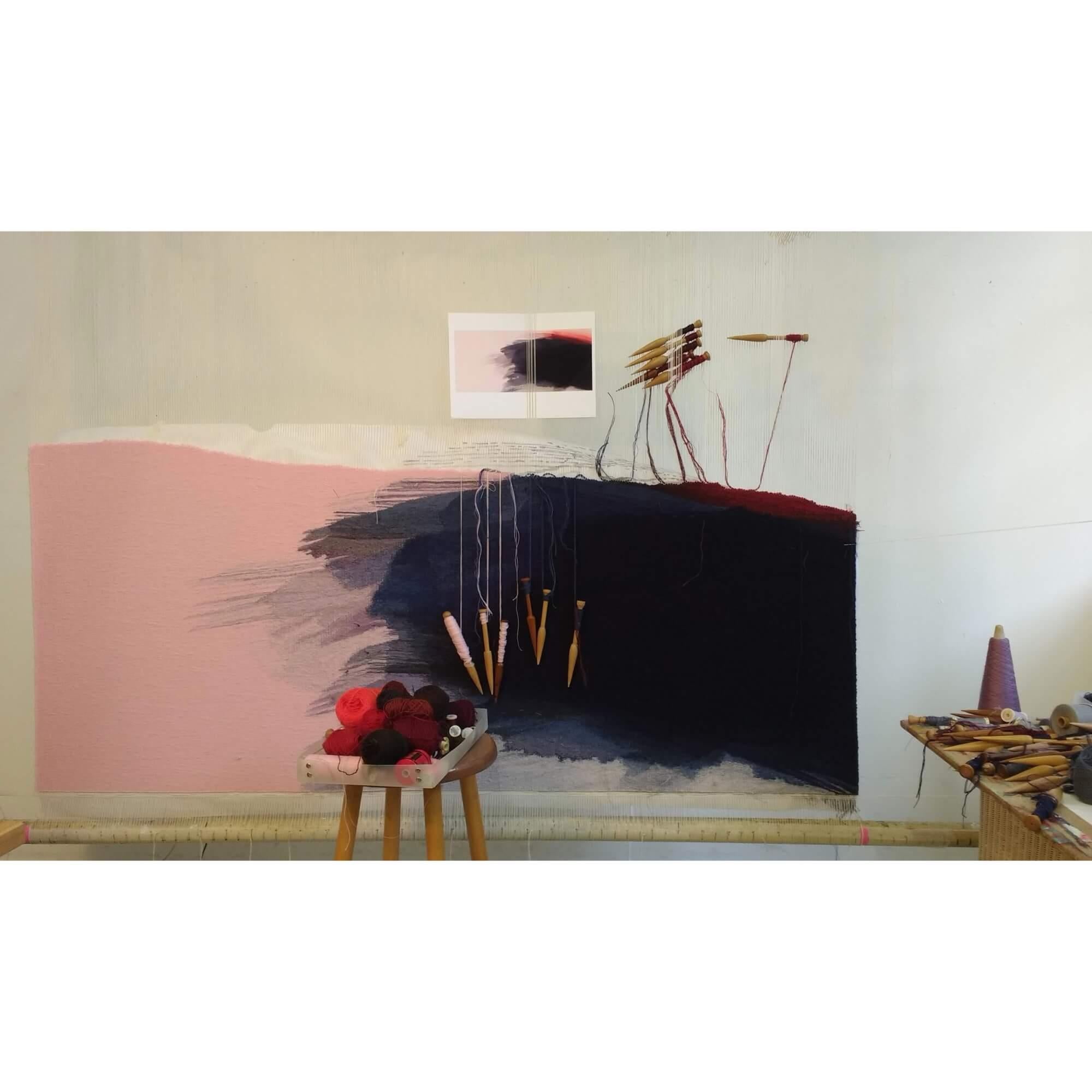 XXIe siècle et contemporain 'Fleeting Glimpse', tapisserie abstraite contemporaine de Jo Barker en vente