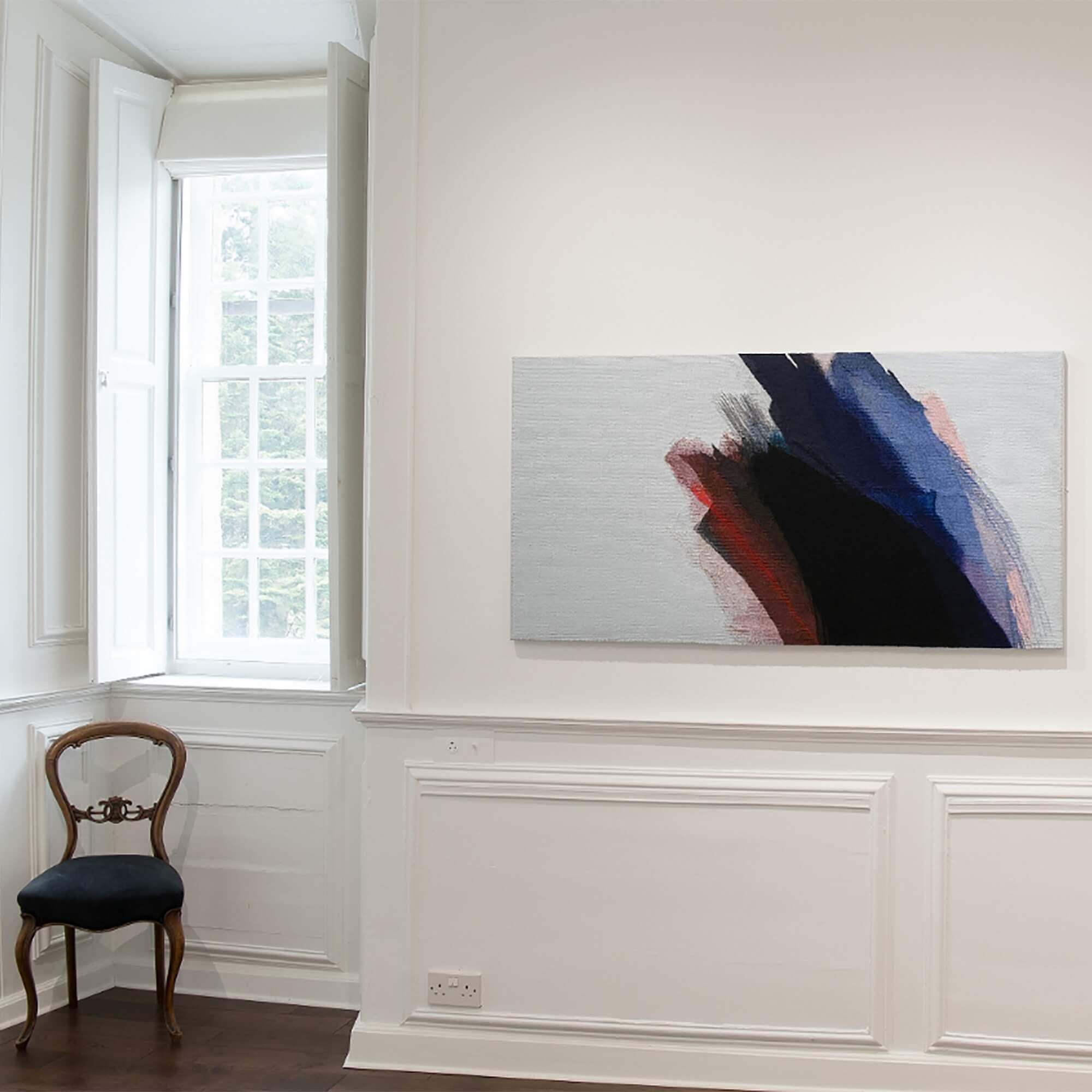 Abstrakter handgewebter Wandteppich „Fleeting Moment“ von Jo Barker im Zustand „Hervorragend“ im Angebot in London, GB