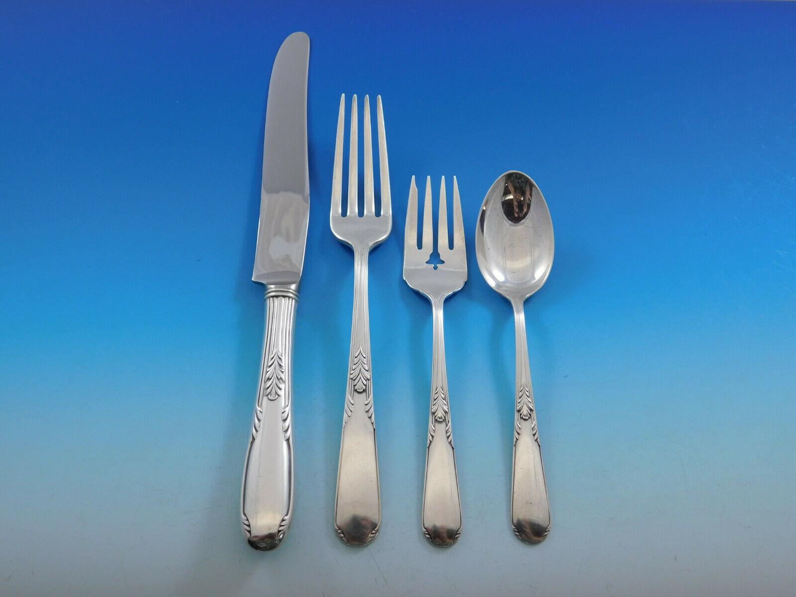 Fleetwood by Manchester Sterling Silver Flatware Service 8 Set 41 Pieces Dinner In Excellent Condition For Sale In Big Bend, WI