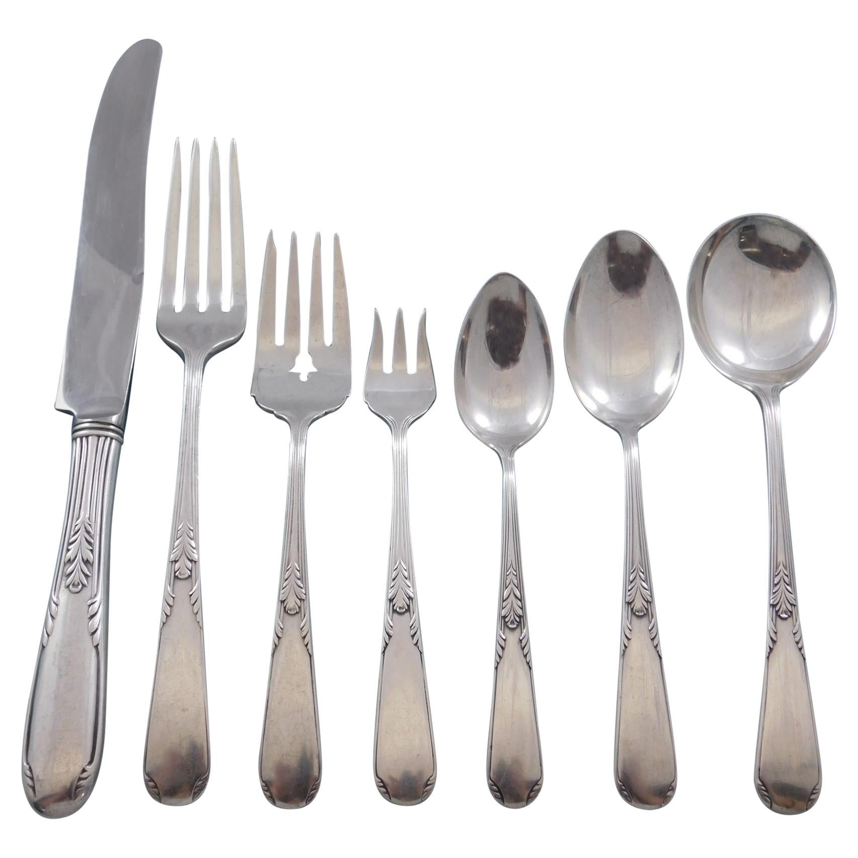 Fleetwood by Manchester Sterling Silver Flatware Service 8 Set 62 Pieces For Sale