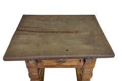 Flemish 17th century Gothic carved oak table