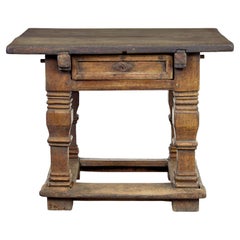 Flemish 17th century Gothic carved oak table