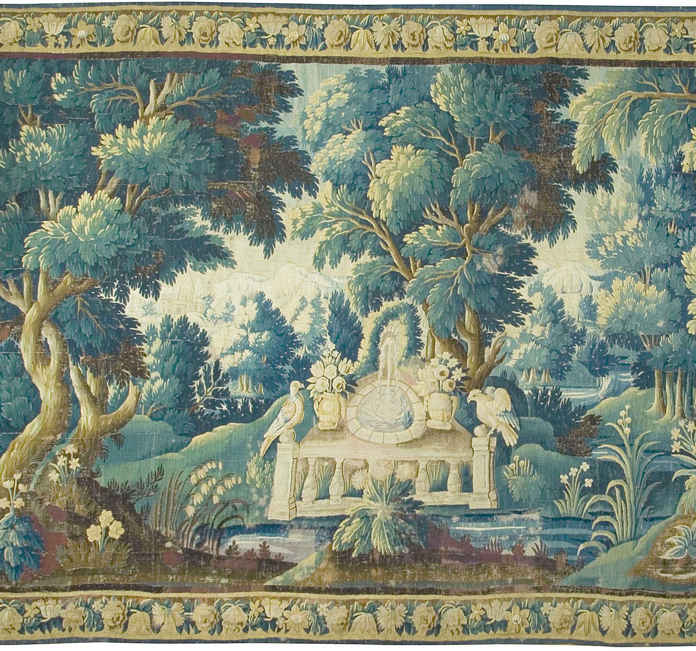 XVIIIe siècle et antérieur Tapisserie Greene & Greene Flemish du 17ème siècle 9'2 x 15'3 en vente