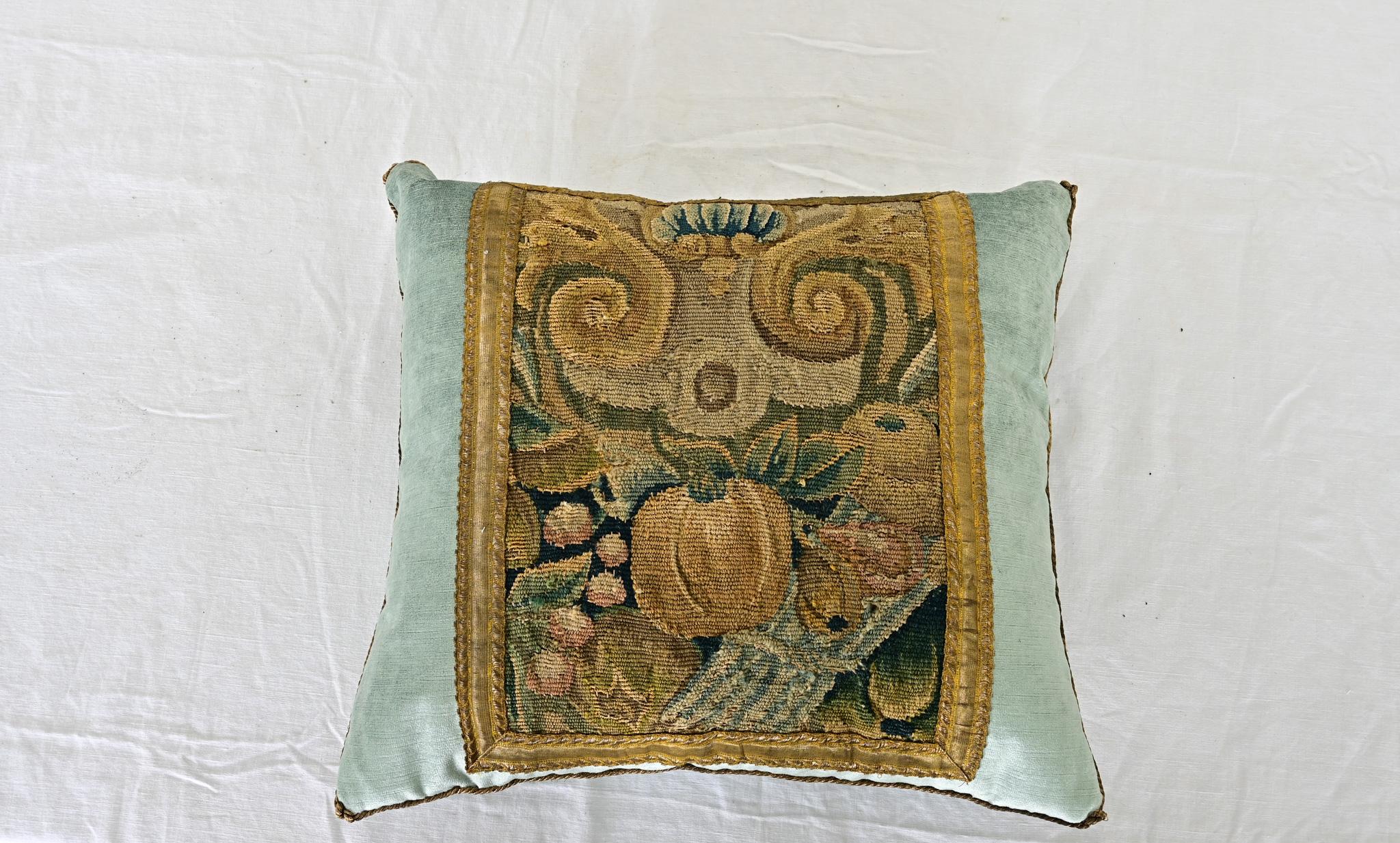 Other Flemish 17th Century Tapestry Fragment Pillow