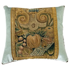 Flemish 17th Century Tapestry Fragment Pillow