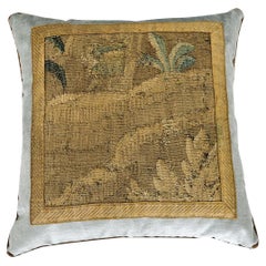 Flemish 17th Century Tapestry Fragment Pillow