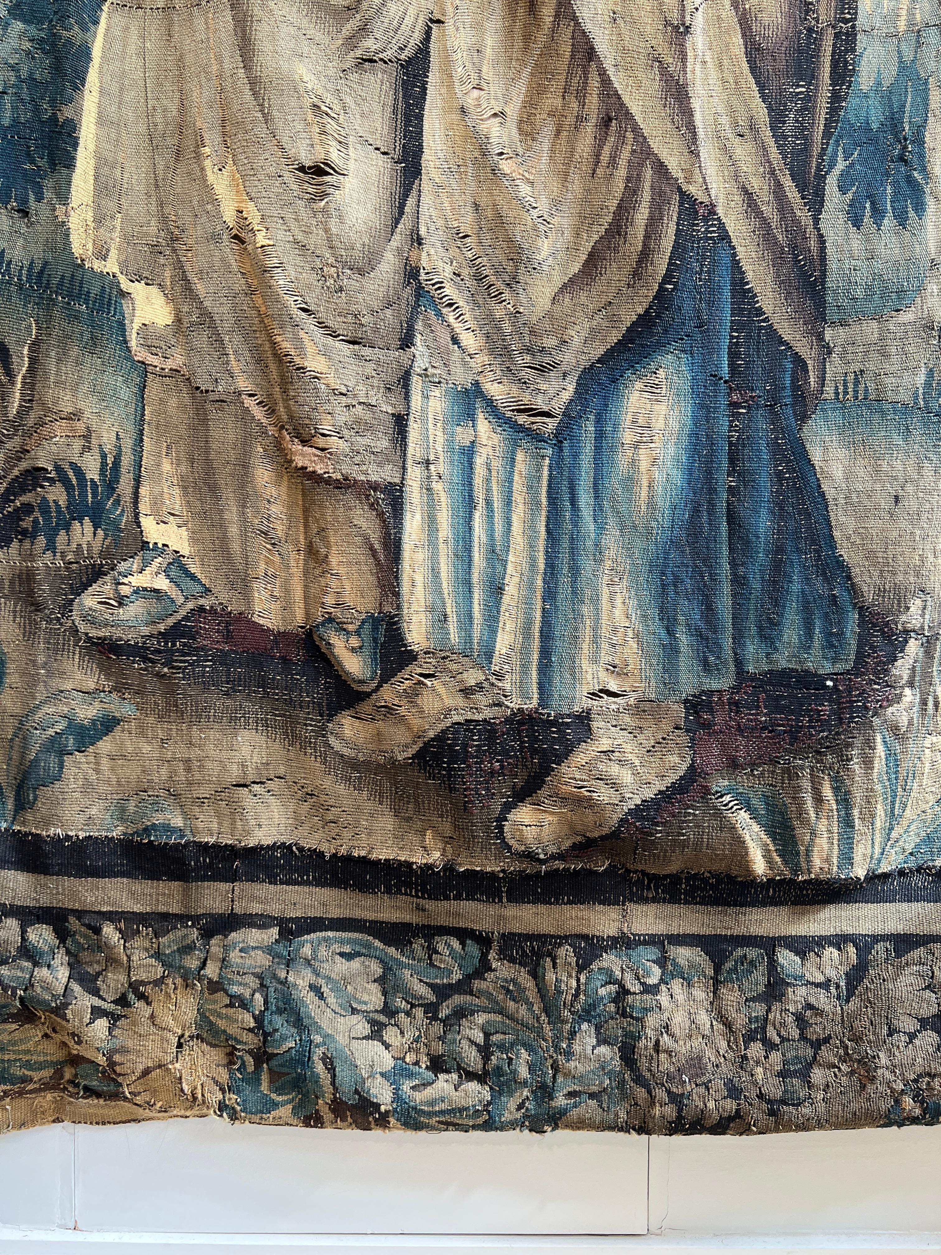Flemish 18th Century Figural Tapestry For Sale 3