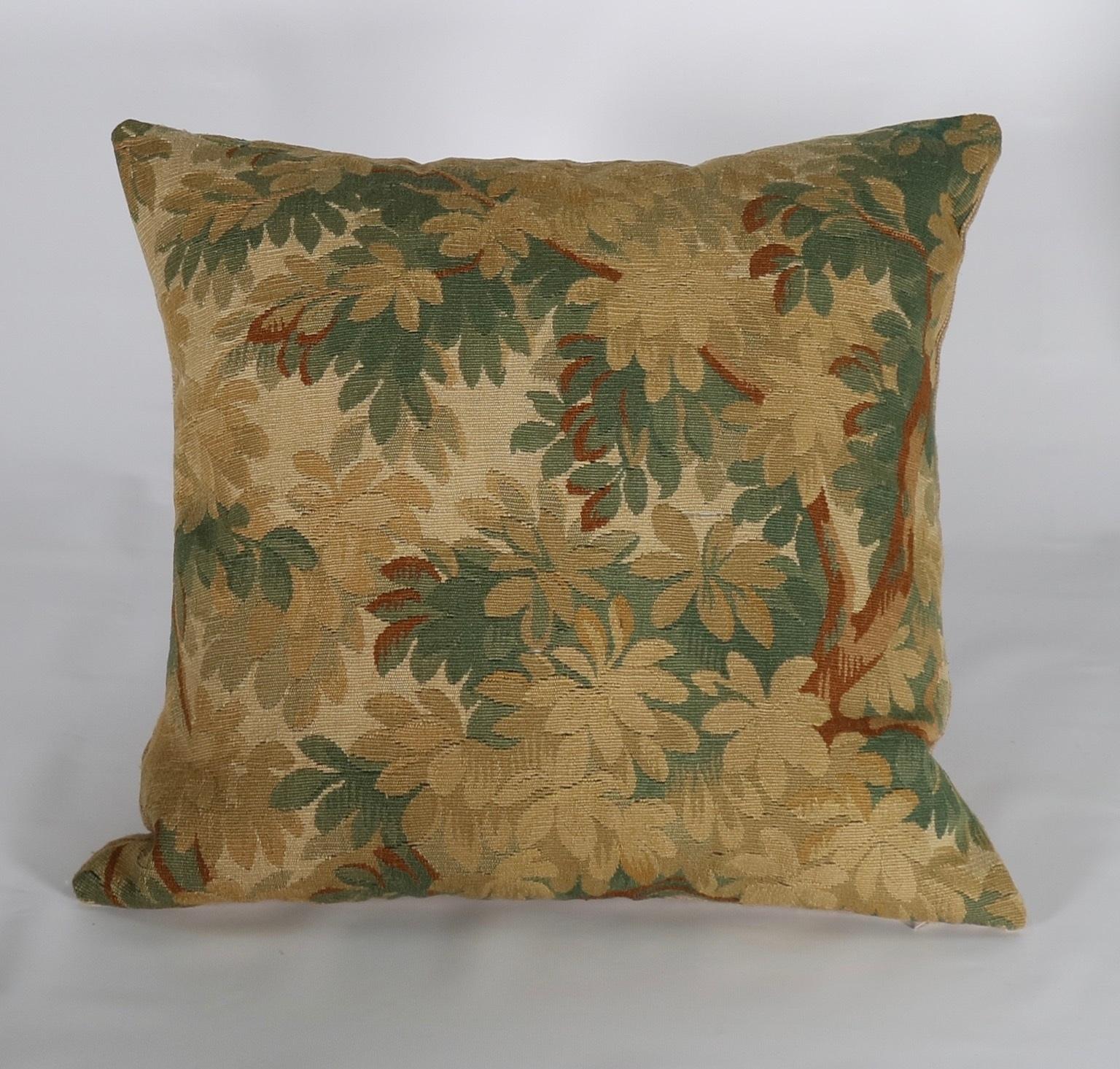 Baroque Flemish 18th Century Verdure Tapestry Pillows