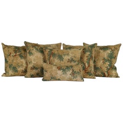Flemish 18th Century Verdure Tapestry Pillows