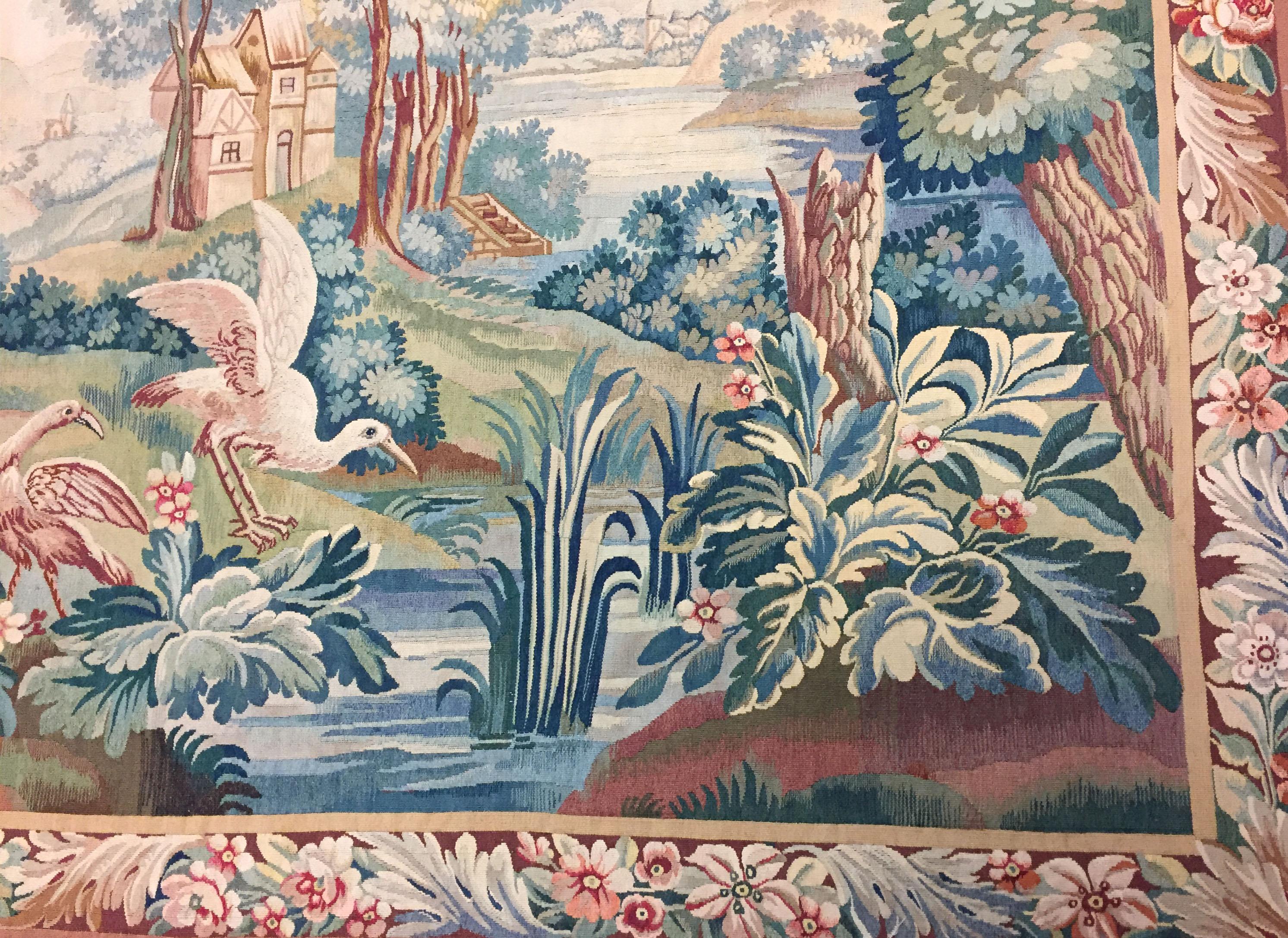 Flämischer Wandteppich aus dem 19. Jahrhundert  6'2 x 5'3 m (Niederländisch) im Angebot