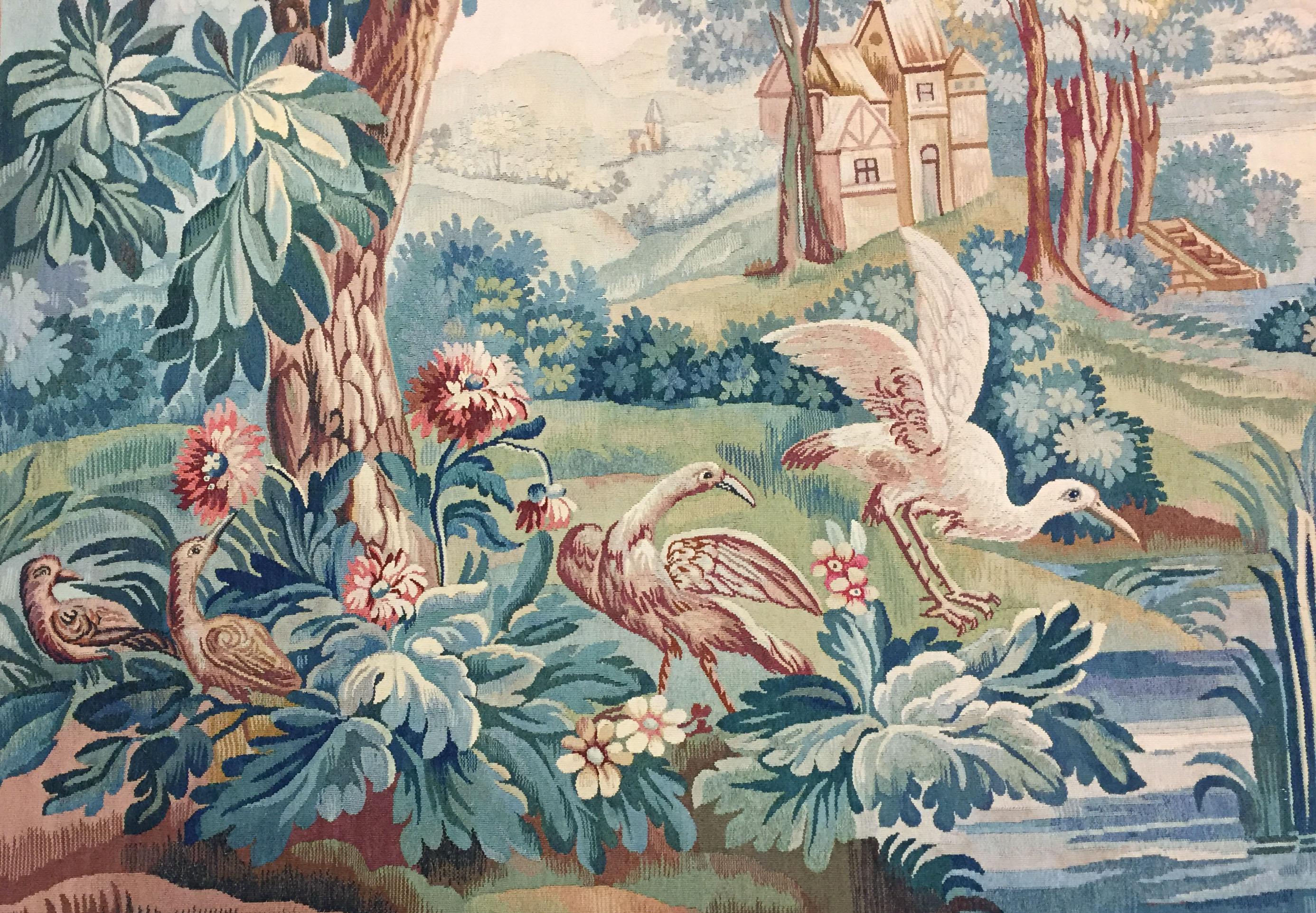 Flämischer Wandteppich aus dem 19. Jahrhundert  6'2 x 5'3 m (Handgewebt) im Angebot