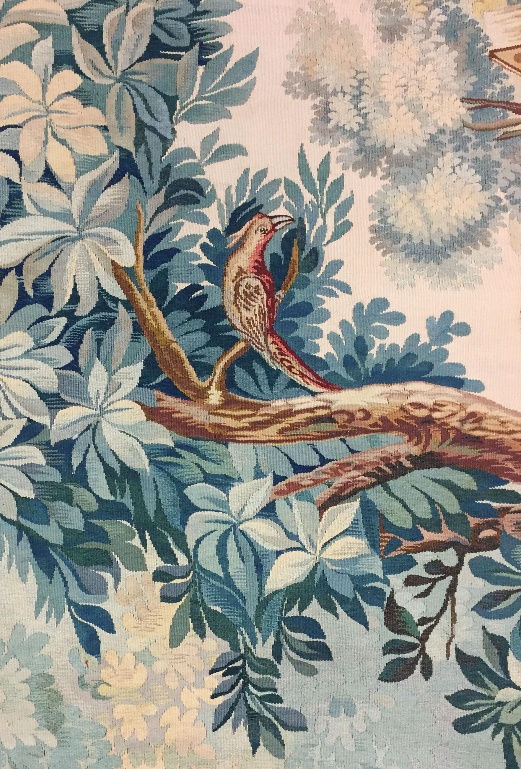 Flämischer Wandteppich aus dem 19. Jahrhundert  6'2 x 5'3 m im Zustand „Gut“ im Angebot in New York, NY
