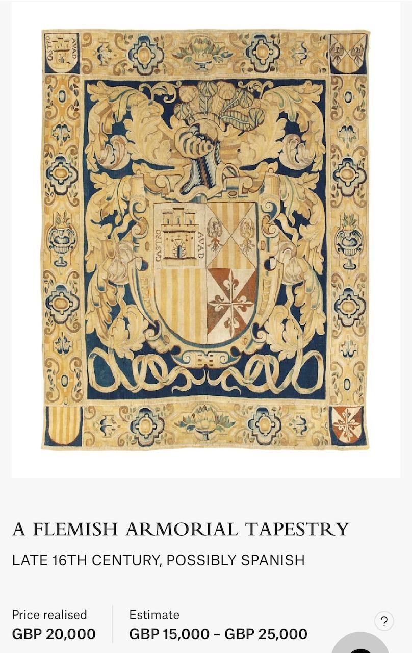 Flemish Armorial Tapestry, Late 16th Century, Renaissance For Sale 5