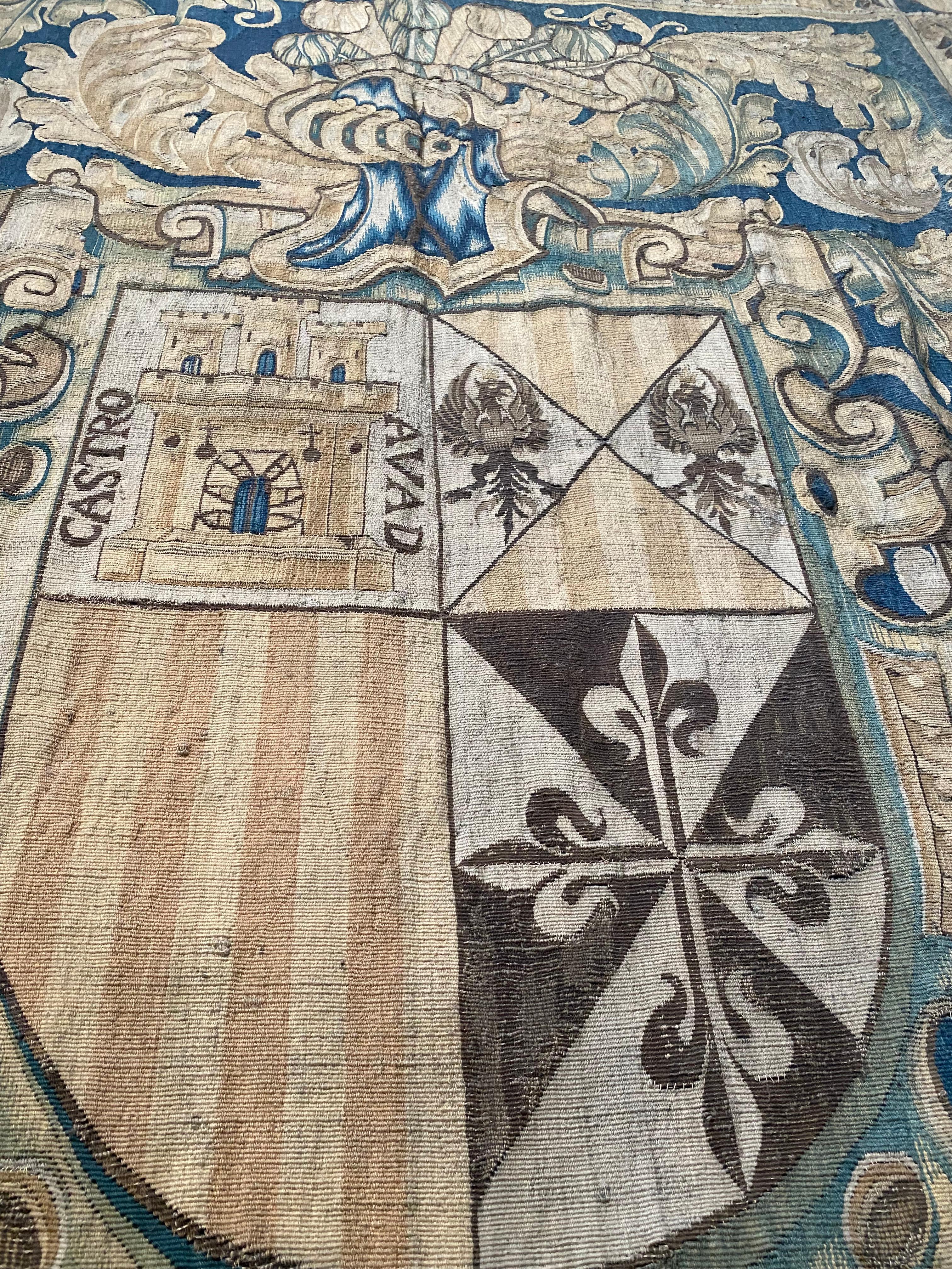 18th Century and Earlier Flemish Armorial Tapestry, Late 16th Century, Renaissance  For Sale