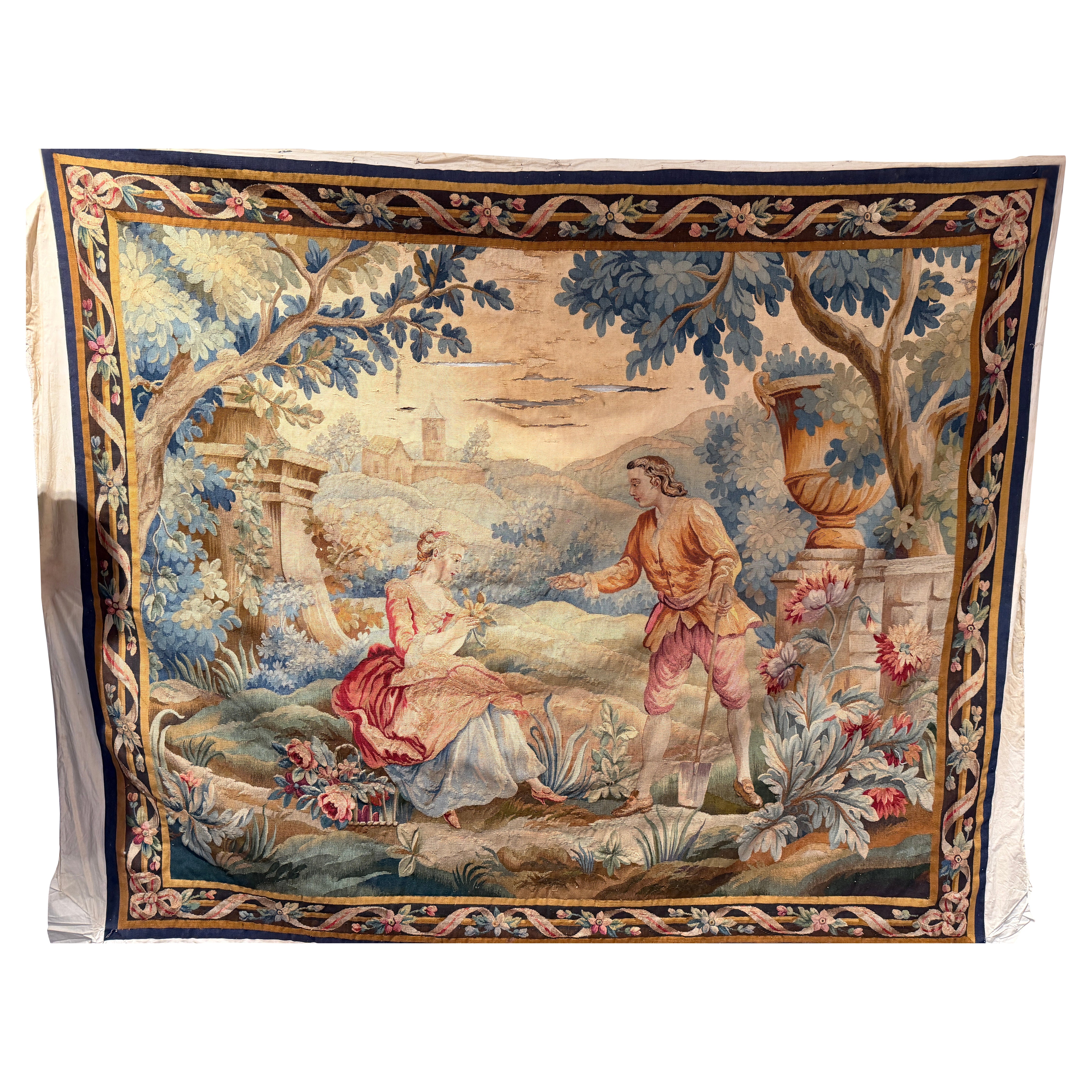 Tapisserie flamande d
Aubusson, vers 1850