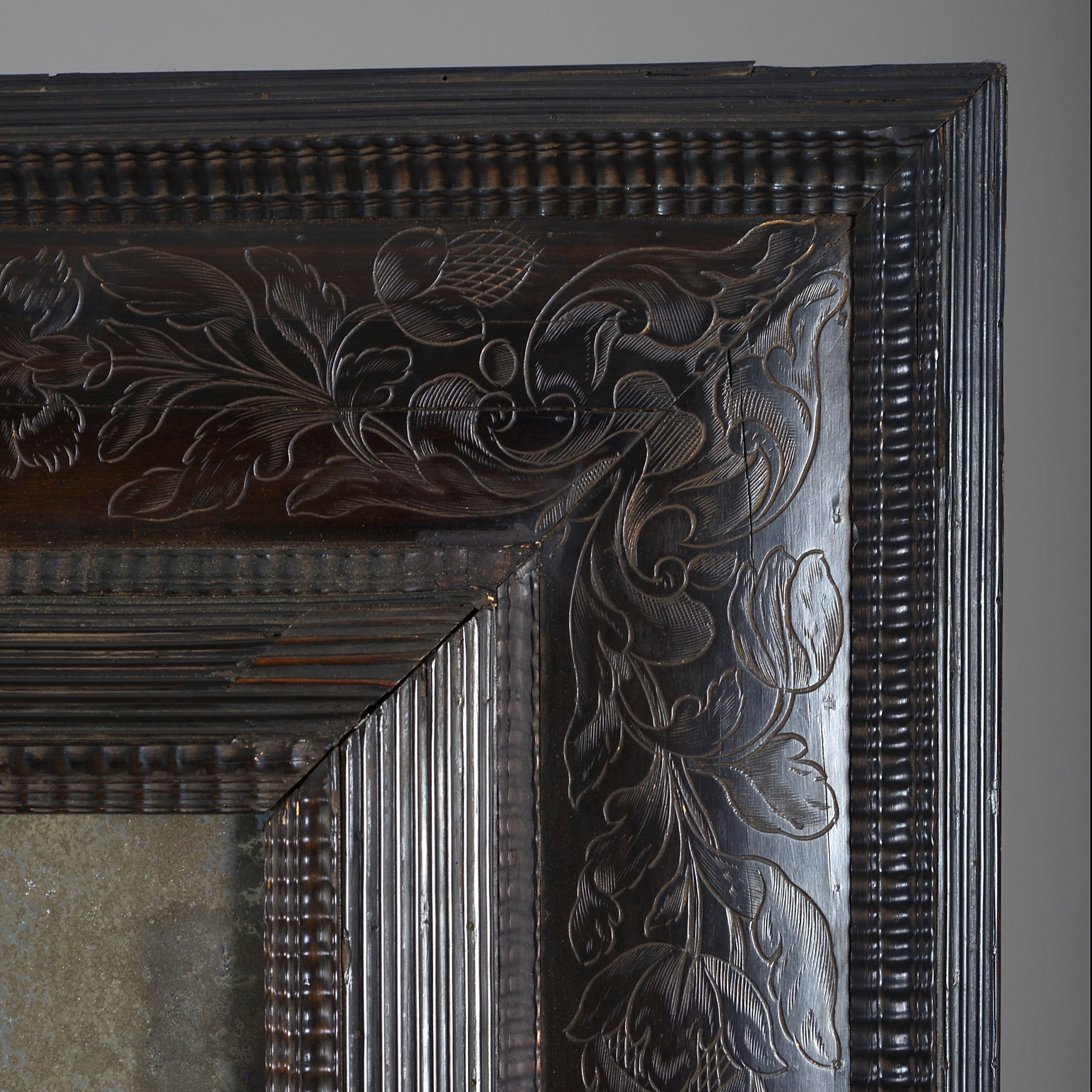 Flemish Baroque Ebony Mirror In Good Condition In London, GB