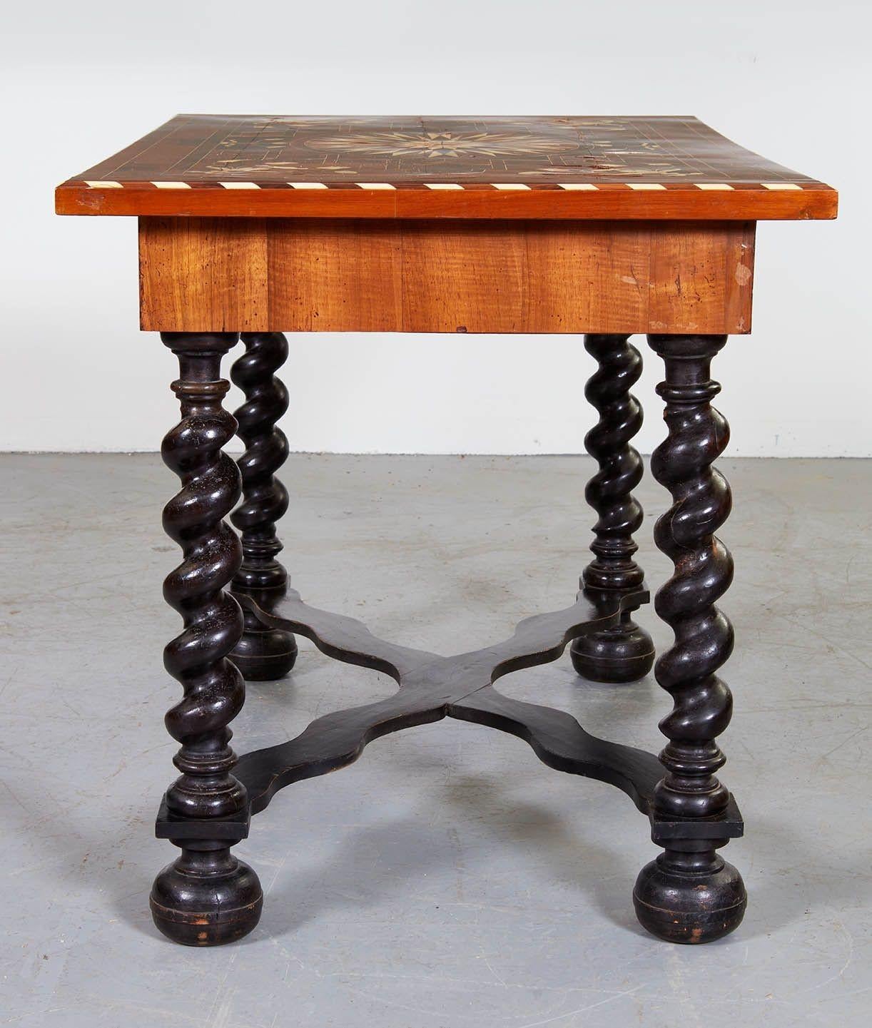 Flemish Baroque Inlaid Center Table For Sale 6