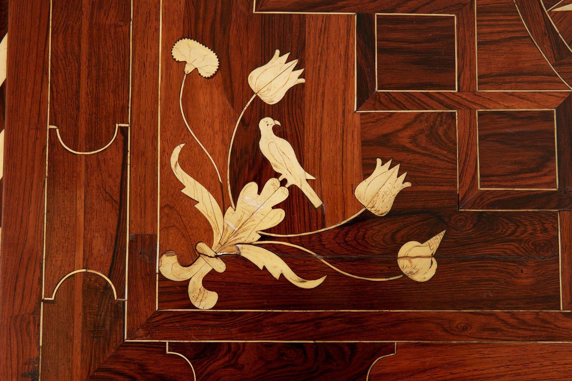 Flemish Baroque Inlaid Center Table In Good Condition For Sale In Greenwich, CT