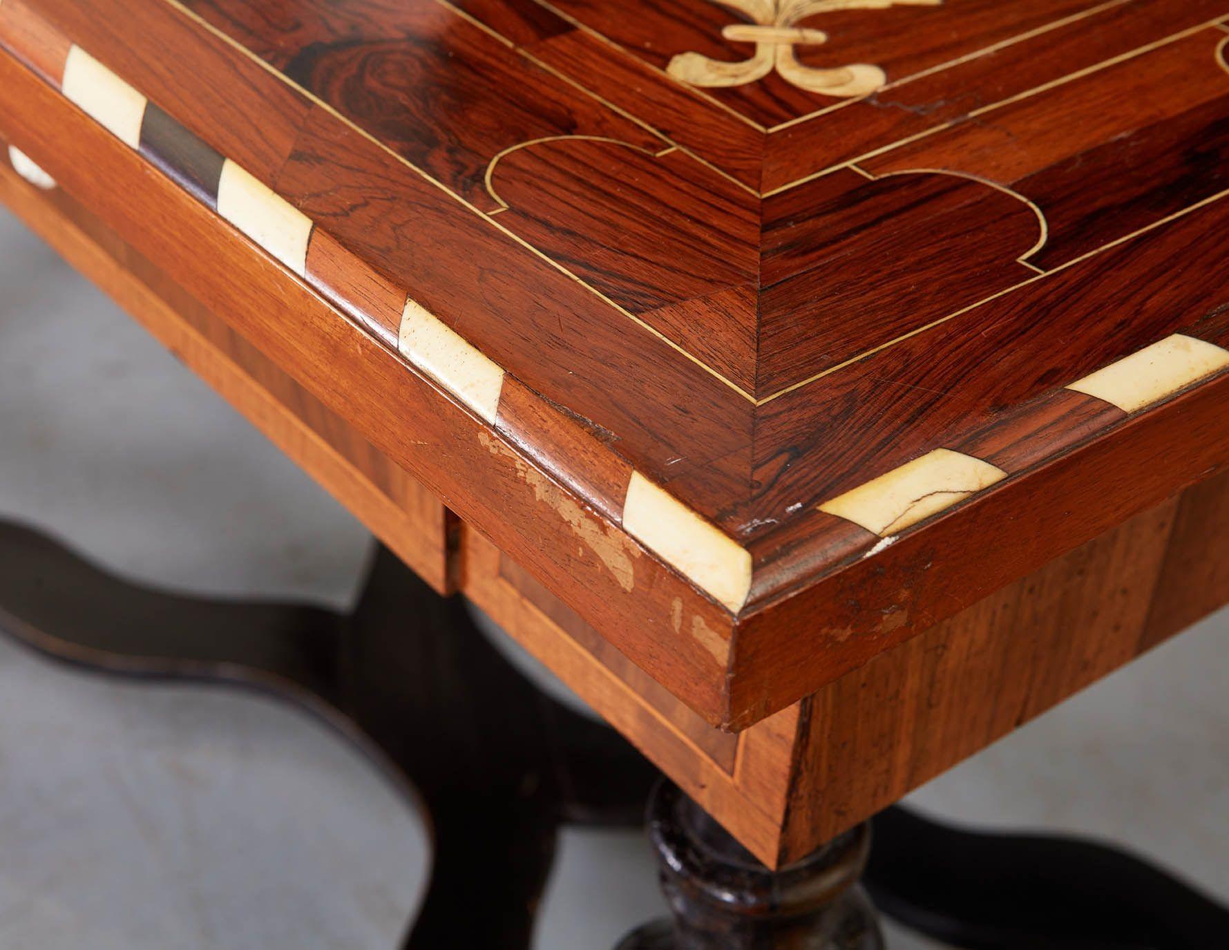 Bone Flemish Baroque Inlaid Center Table For Sale