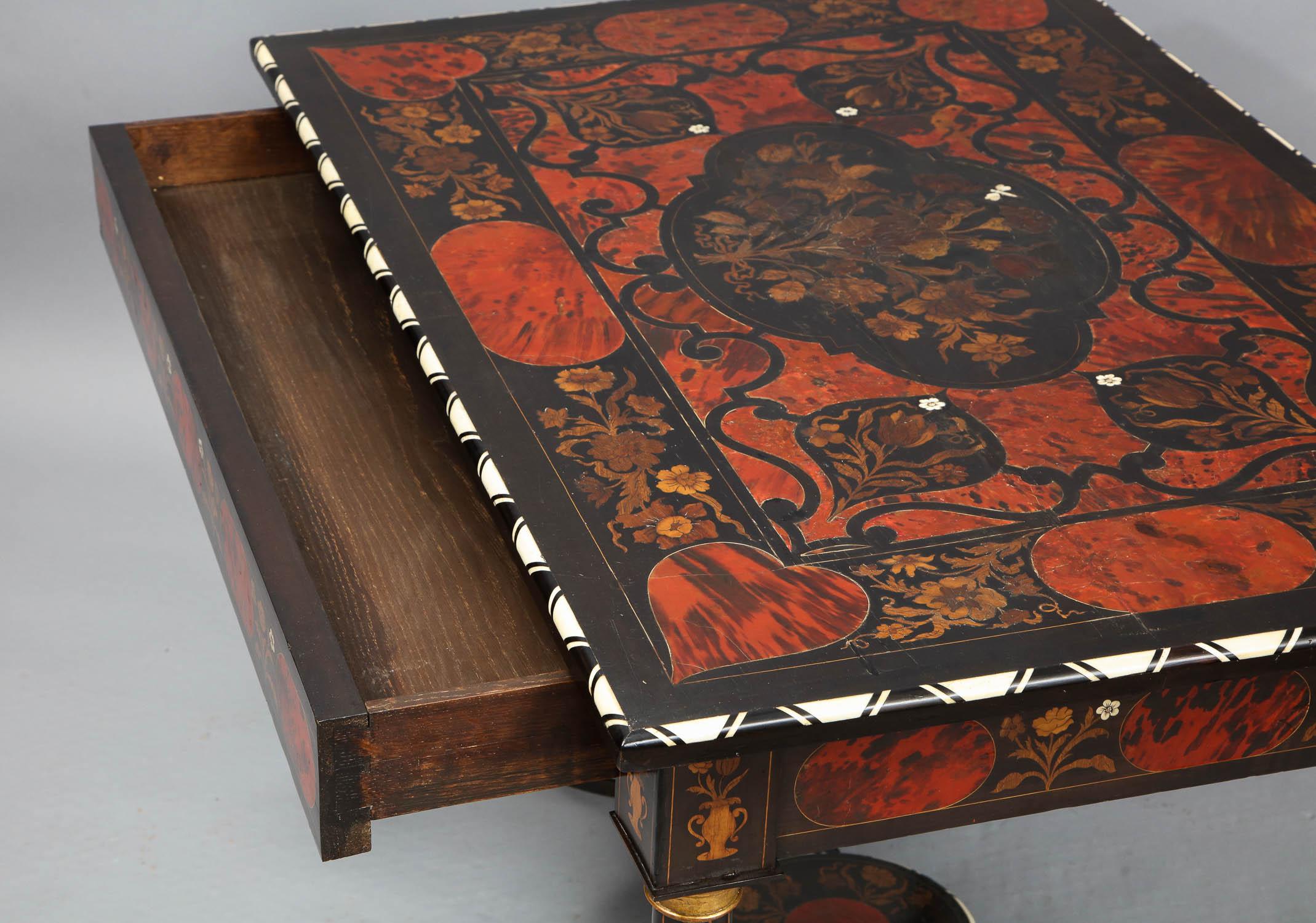 Flemish Baroque Marquetry Decorated Table For Sale 5