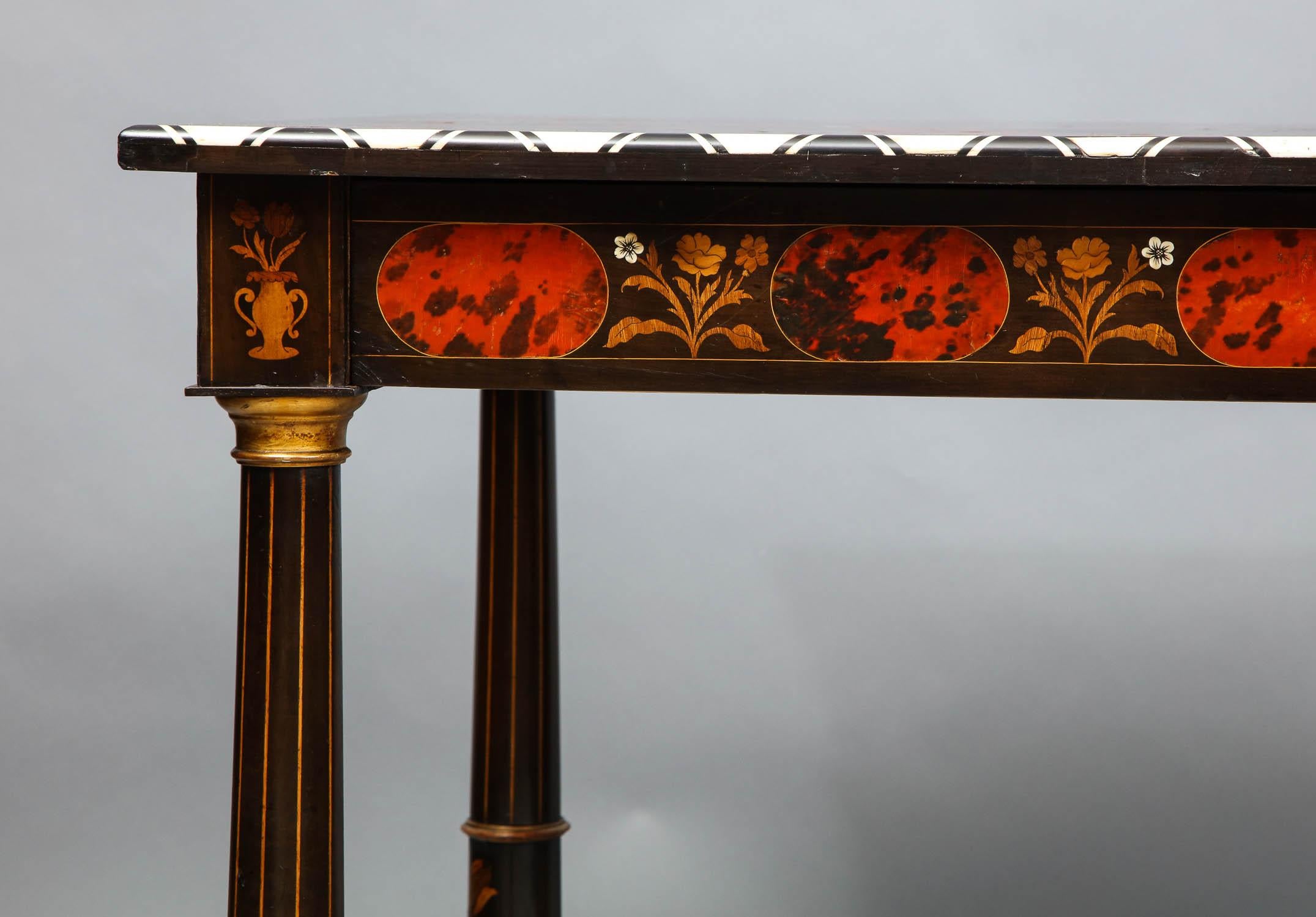 Os Table décorée de marqueterie baroque flamande en vente