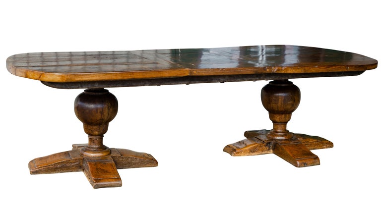 Flemish Baroque Style Oak Dining Table For Sale at 1stDibs