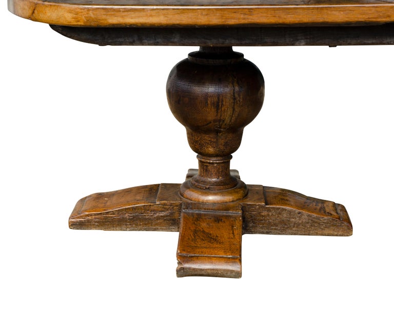 Flemish Baroque Style Oak Dining Table For Sale at 1stDibs