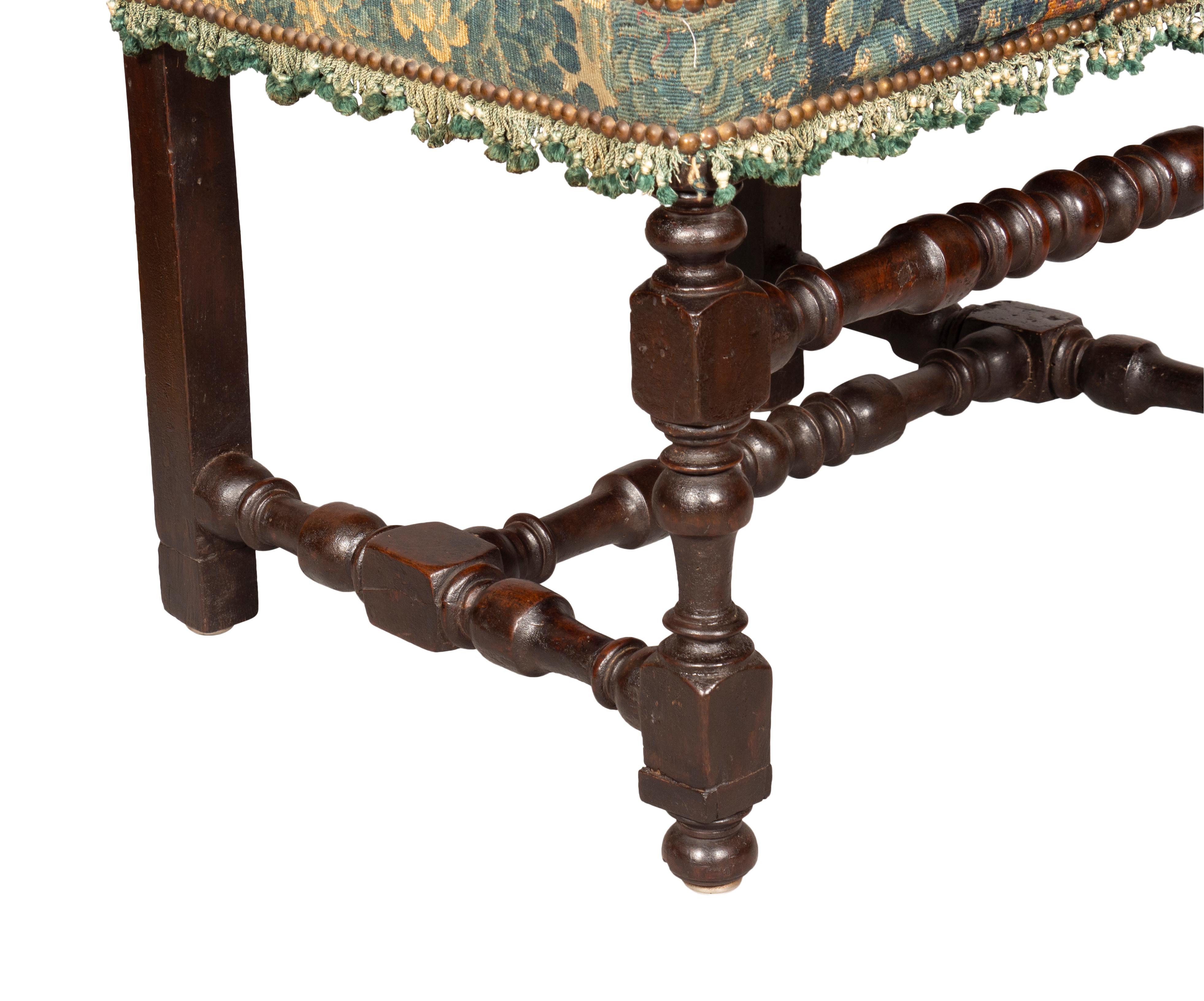 Flemish Baroque Walnut Armchair 7