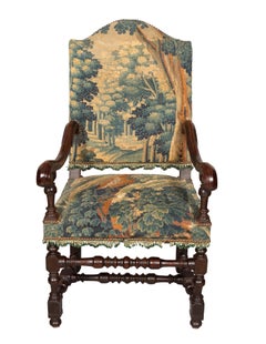 Flemish Baroque Walnut Armchair