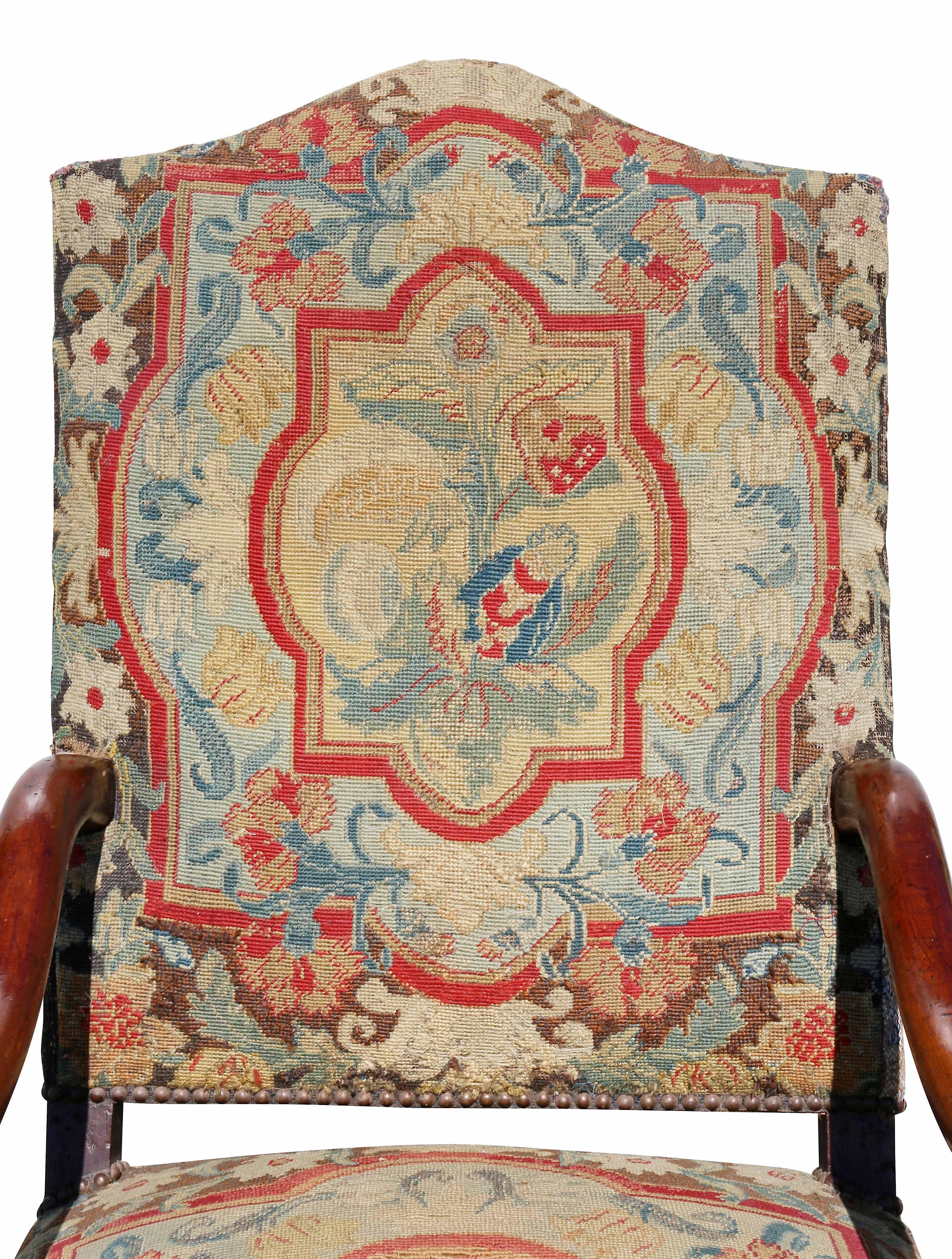 Late 17th Century Flemish Baroque Walnut Armchair