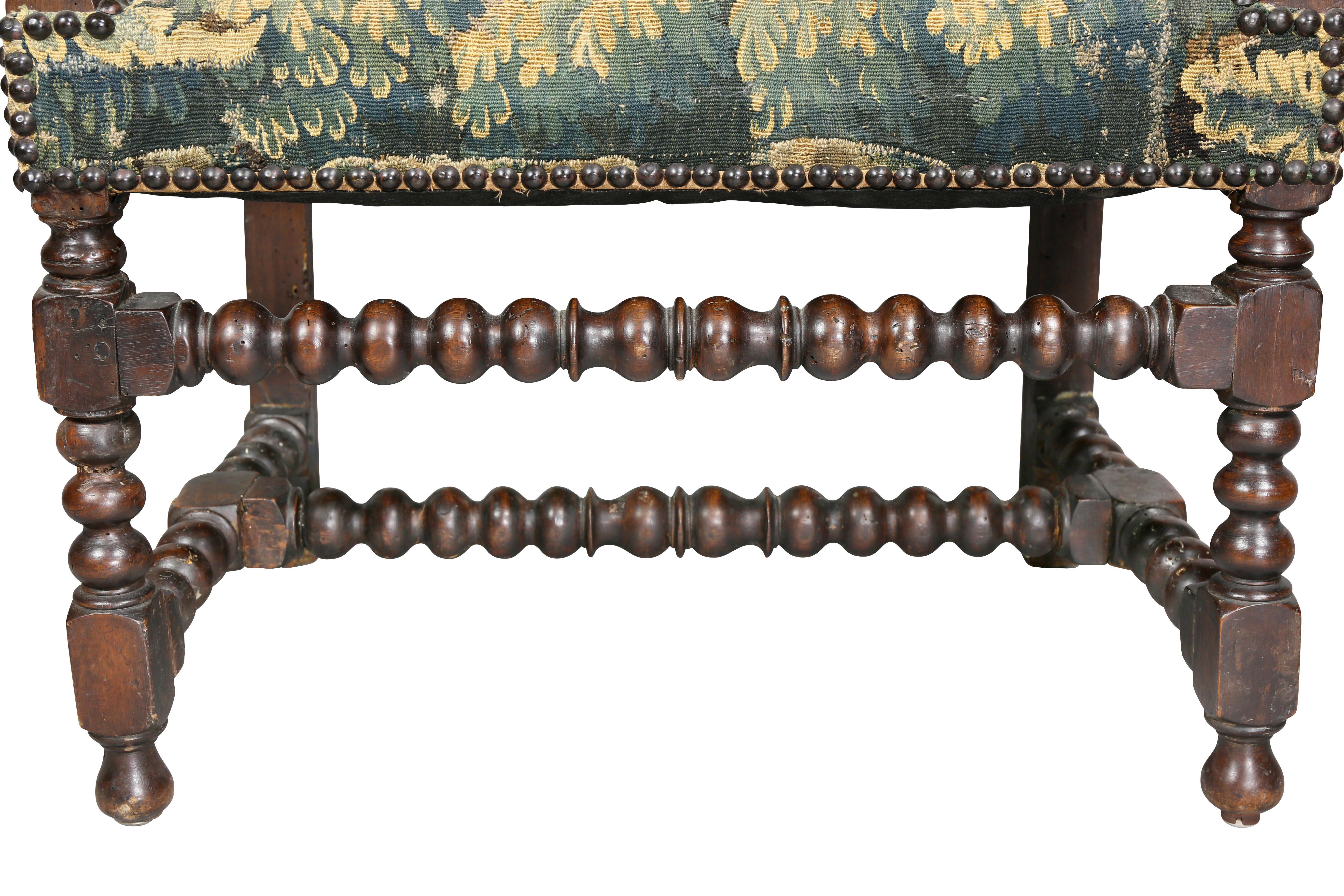 Flemish Baroque Walnut Armchair 2