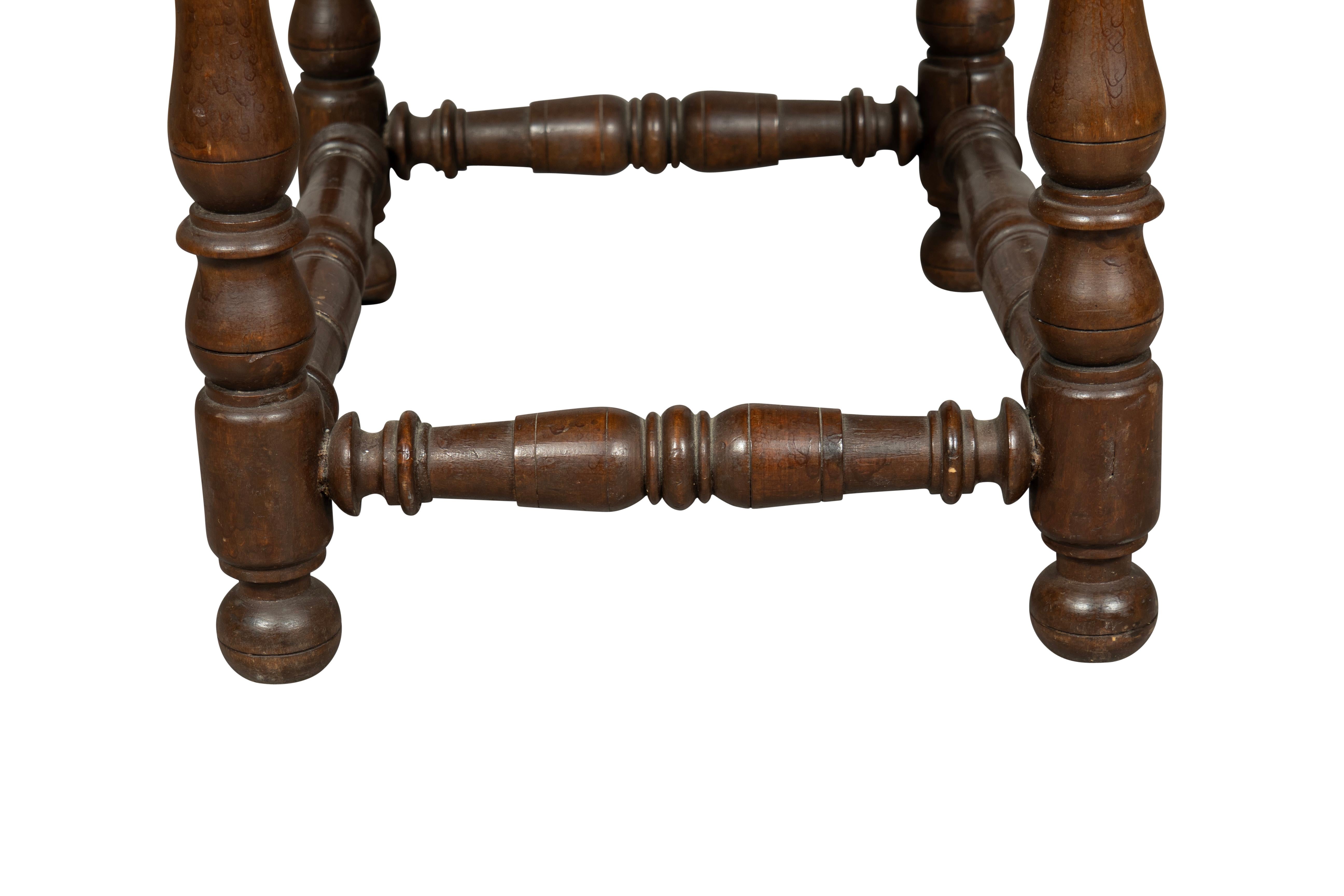 Flemish Baroque Walnut Bench For Sale 5