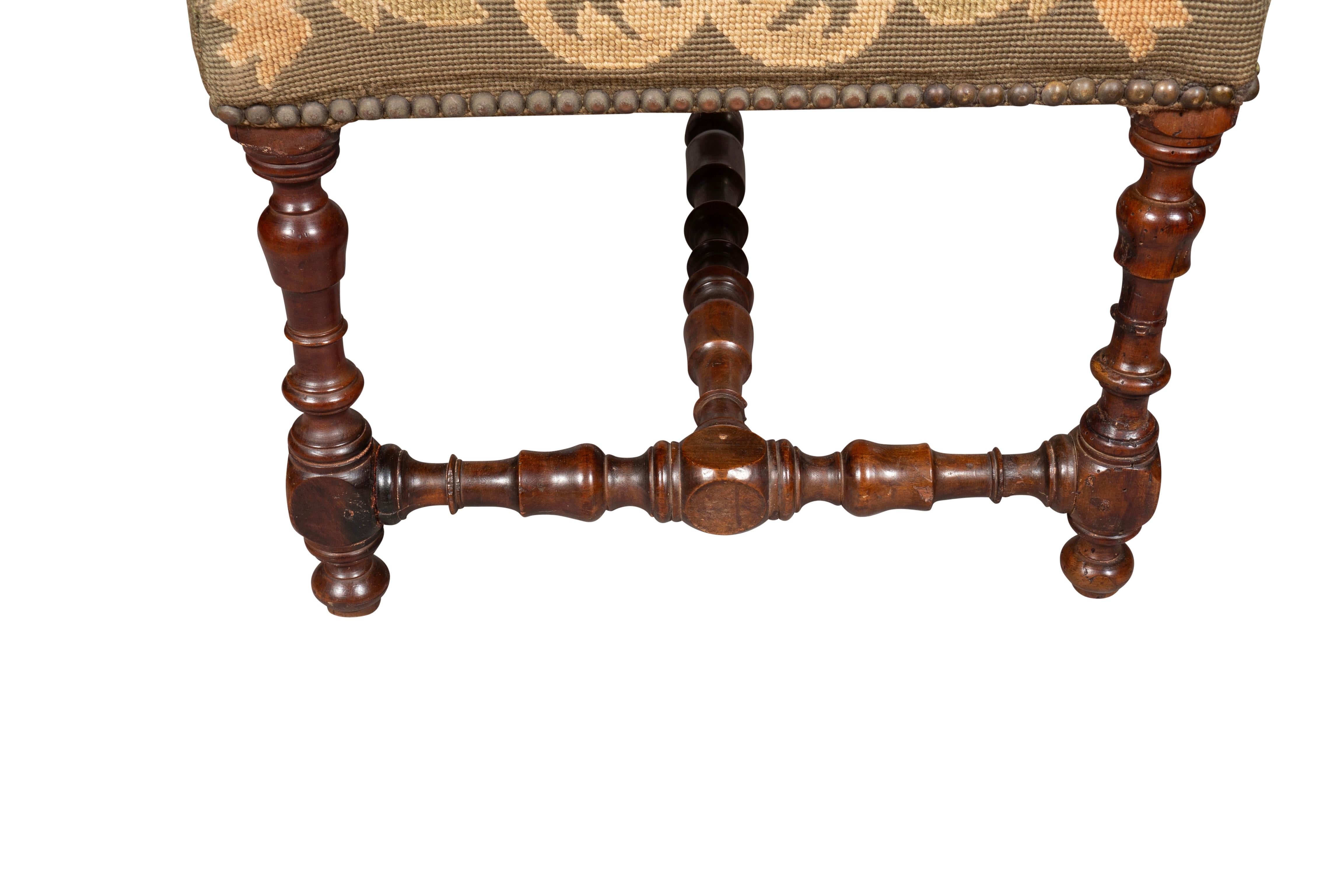 Flemish Baroque Walnut Bench For Sale 8